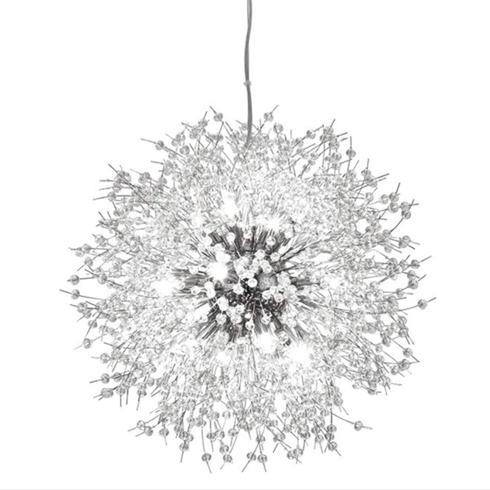 PEHUB Crystal Dandelion LED Chandelier - Modern G9 Pendant Light Fixture for Dining Room, Living Room, Bedroom, Restaurant & Office Decor | Elegant Flush Mount Lighting for Home, Hotel and Commercial Spaces
