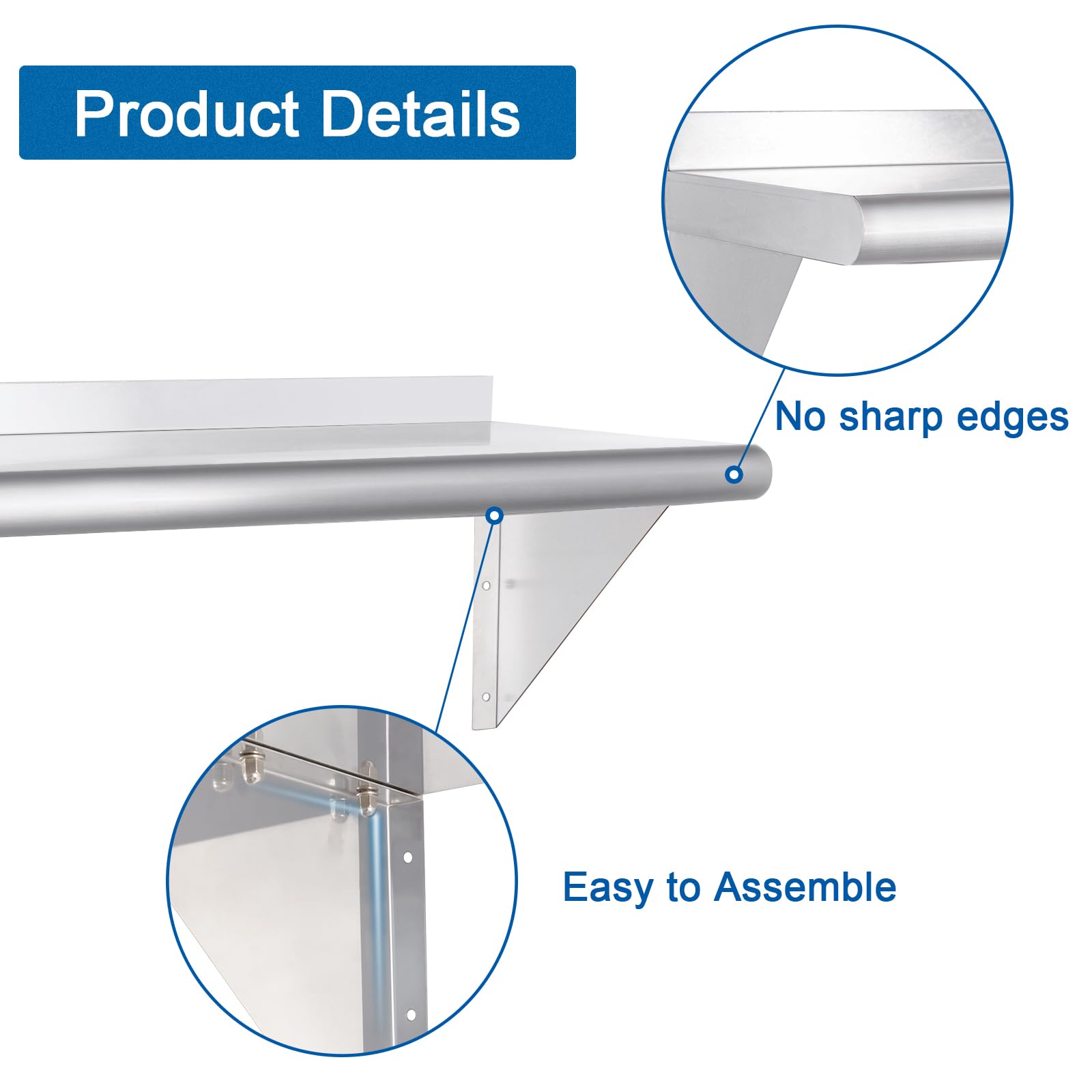 Stainless Steel Wall Mount Shelf 14