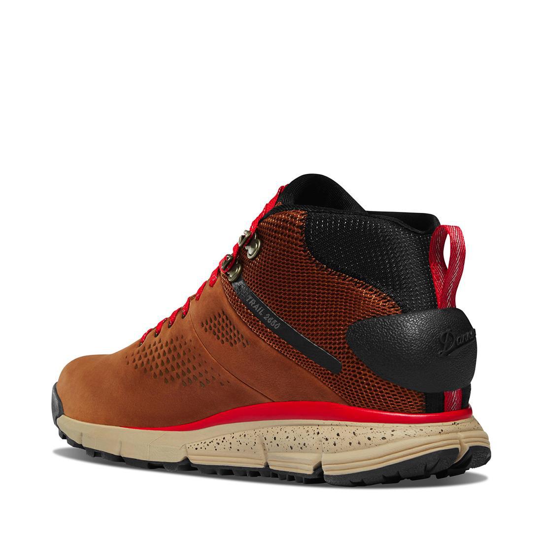 Trail 2650 Mid 4 GTX Hiking Boots for Men - Waterproof Brown/Red Outdoor Shoes - Perfect for Mountain Trekking & Backpacking Adventures