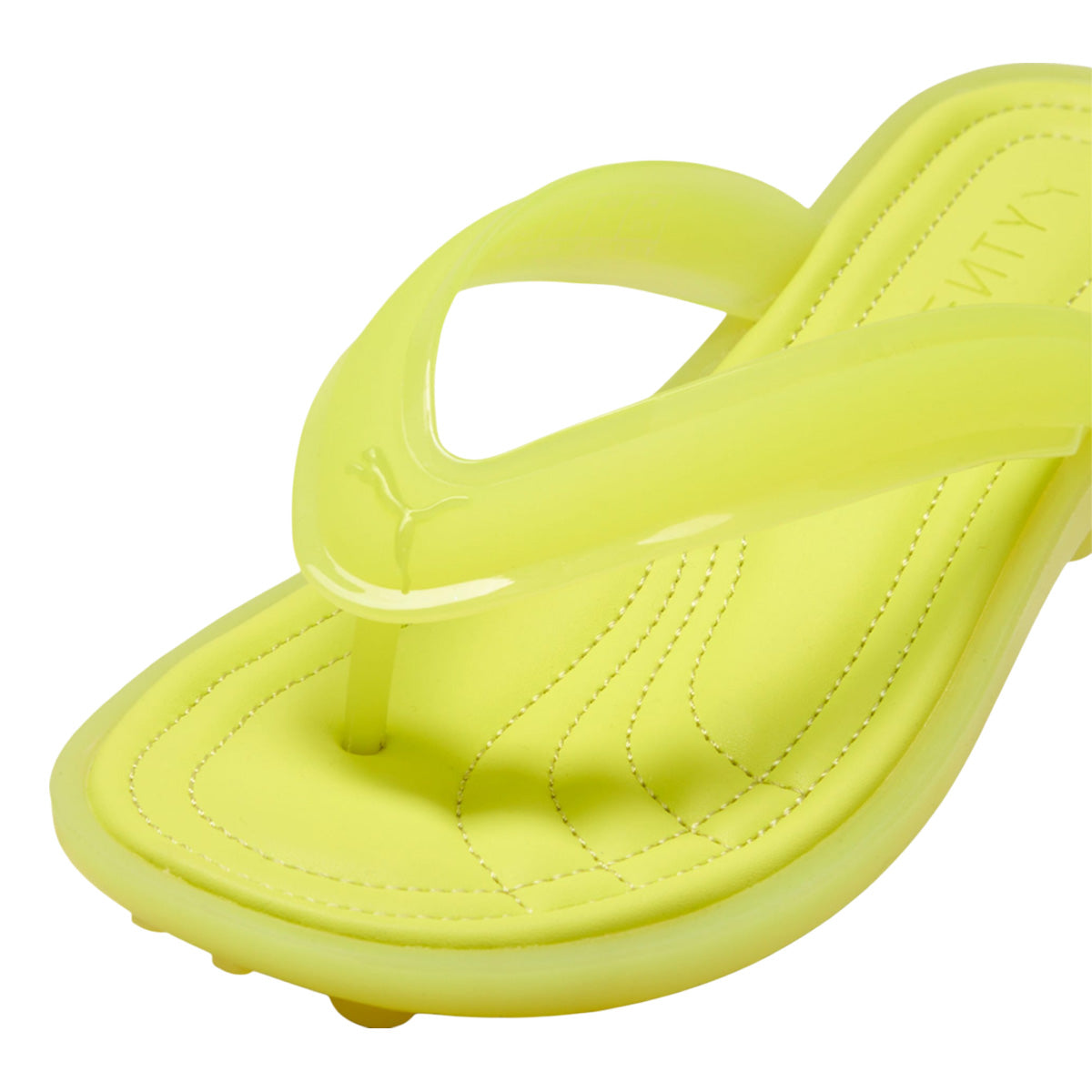 FENTY Cat Cleat Jelly Sandals in Lime Sheen - Women's Fashion Sneakers for Summer, Streetwear & Casual Outfits