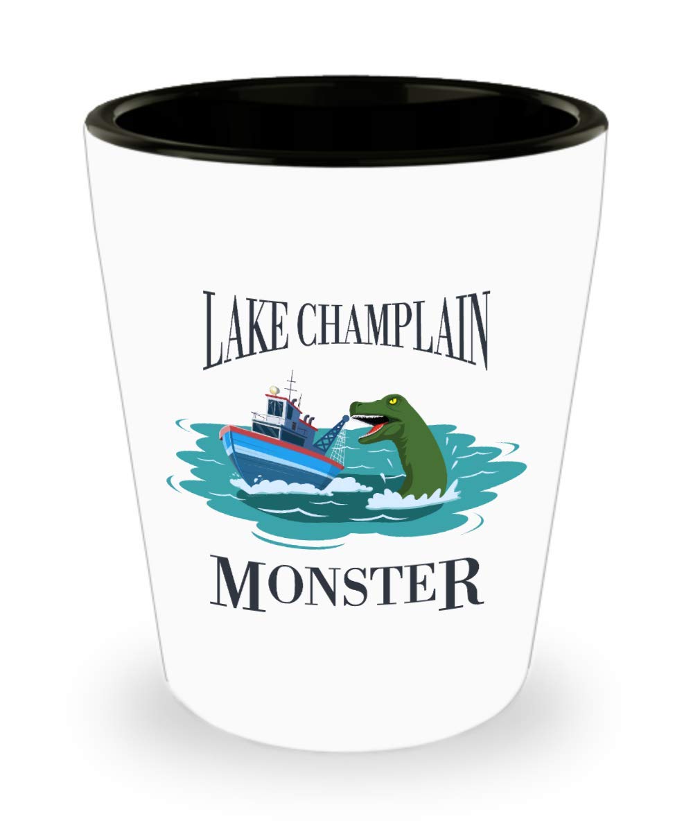 Lake Champlain Monster Shot Glass - Vermont Champ Champy Souvenir - Perfect for Parties, Gifts & Collectibles