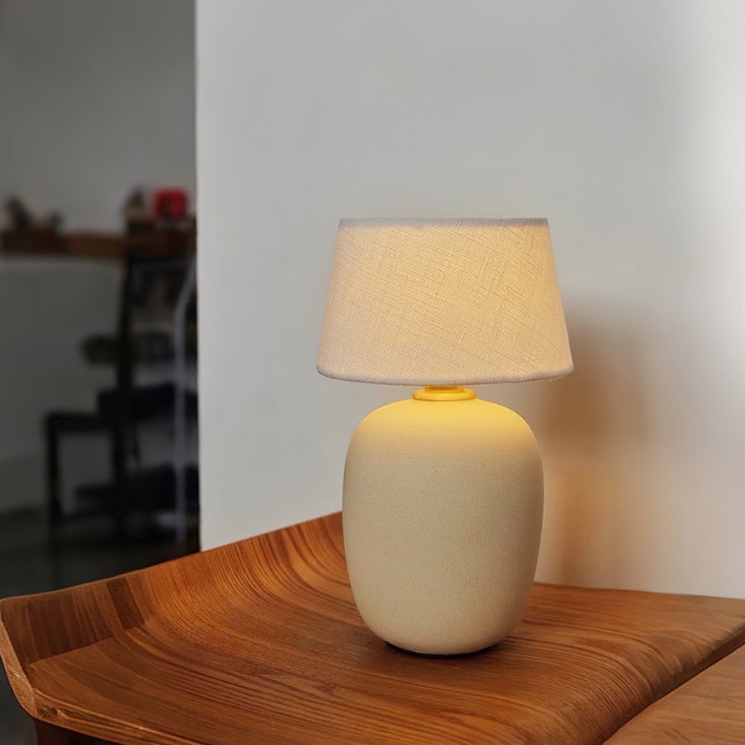Como Petite Table Lamp - Modern Small Nightstand Lamp for Bedroom, Living Room, Office - Soft Warm White Light, Touch Control, USB Charging - Perfect for Reading, Relaxing & Home Decor