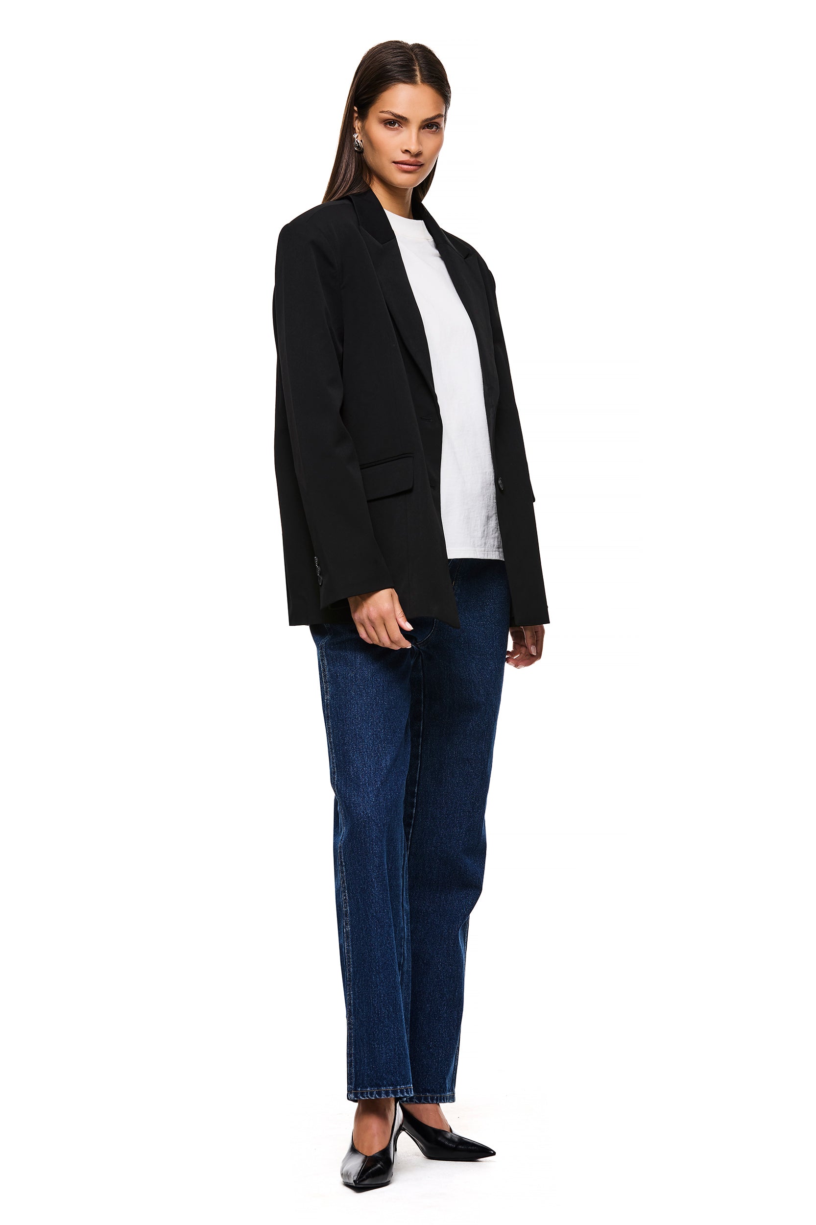 Stylish ISLA Black Blazer for Women - Elegant Office & Evening Wear - Perfect for Business Meetings, Parties & Special Occasions