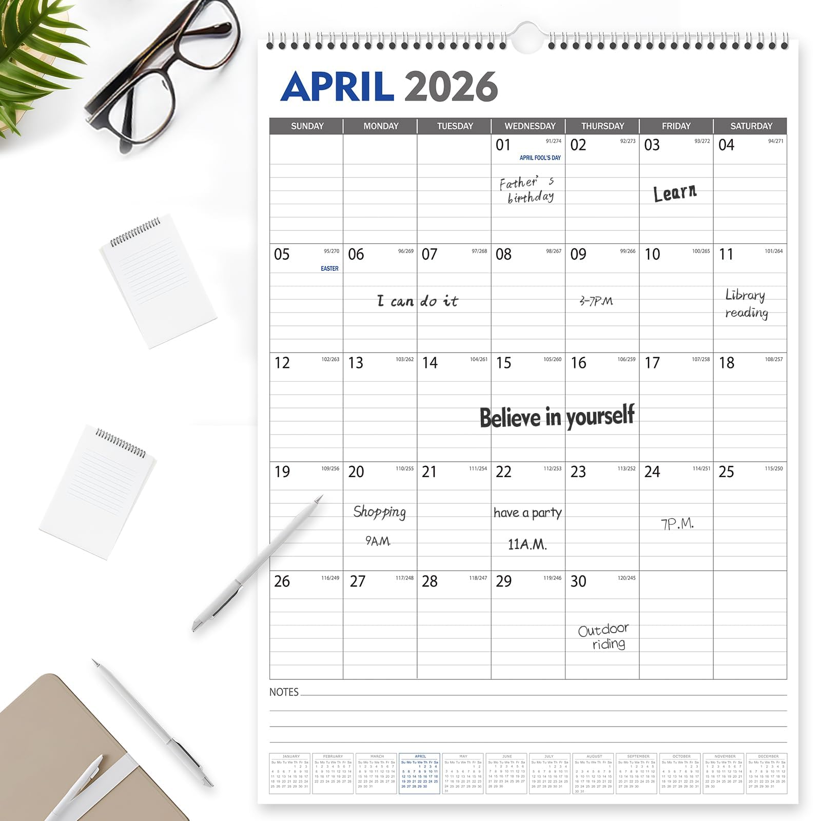 GuassLee 2025-2026 Large Wall Calendar 22