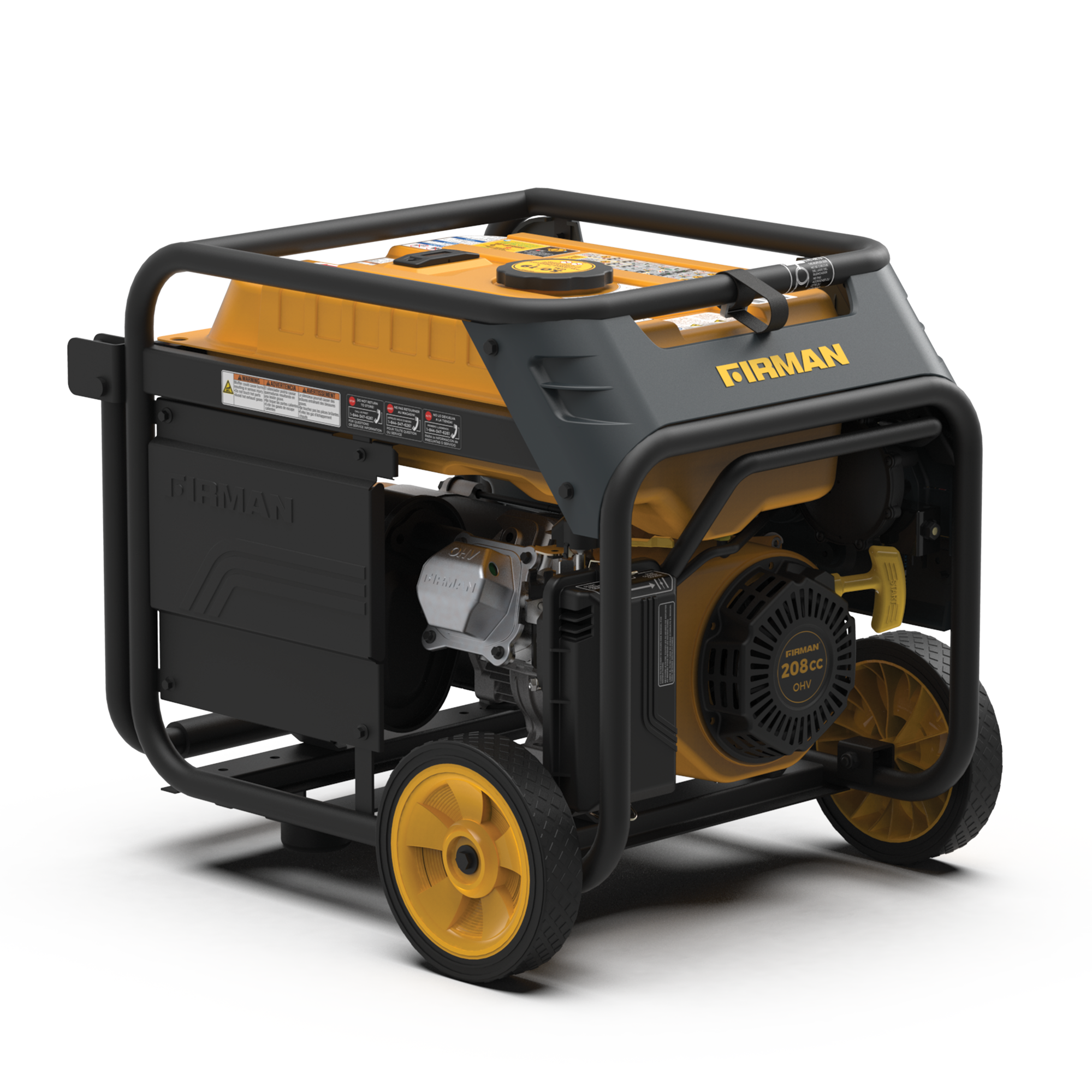 4550W Dual Fuel Portable Generator with Electric Start - 120V for Camping, Home Backup & Outdoor Power Supply