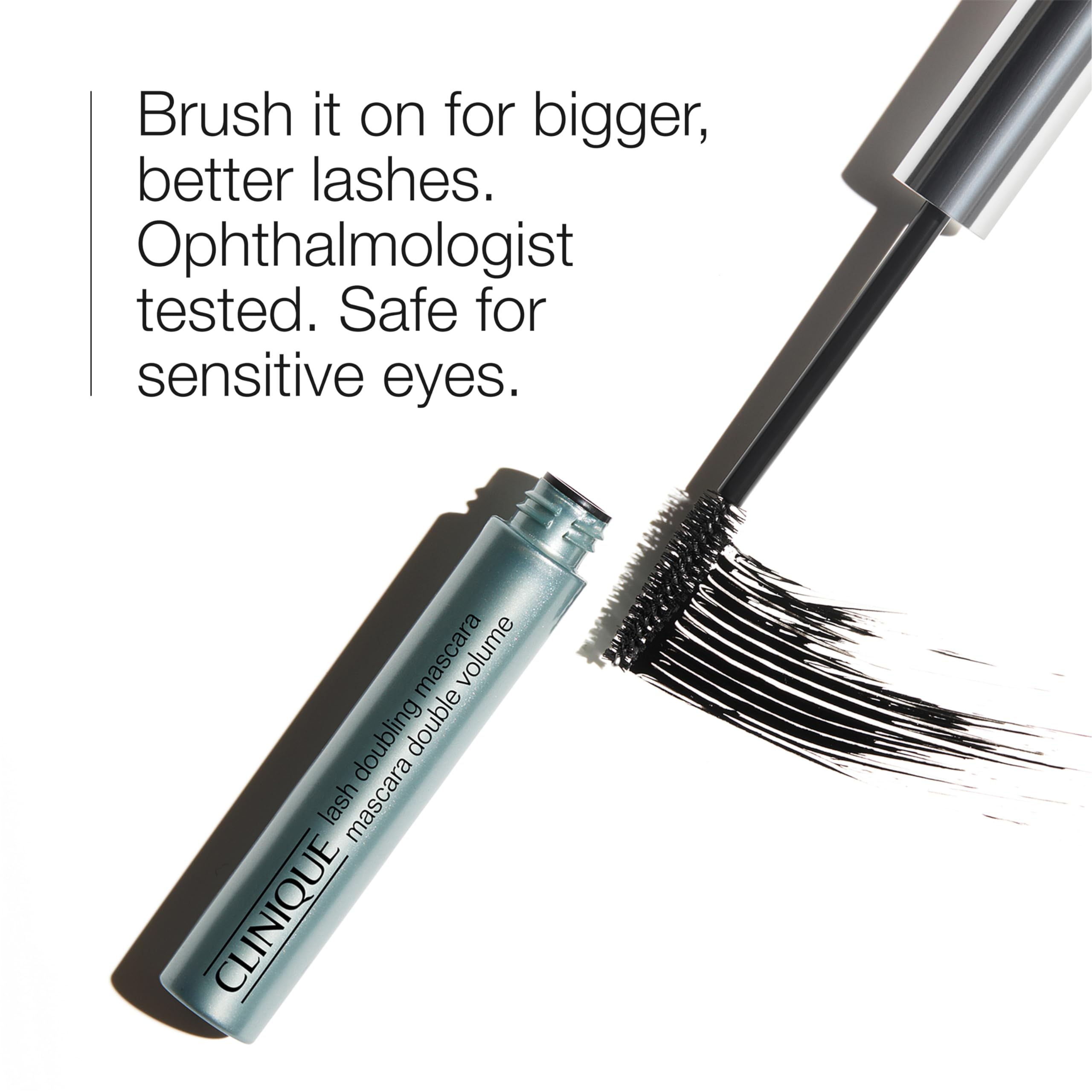 Clinique Lash Doubling Mascara - Lengthening & Volumizing Mascara for Sensitive Eyes, Hypoallergenic, Black (1 Fl Oz) | Perfect for Daily Wear, Special Occasions & Contact Lens Wearers