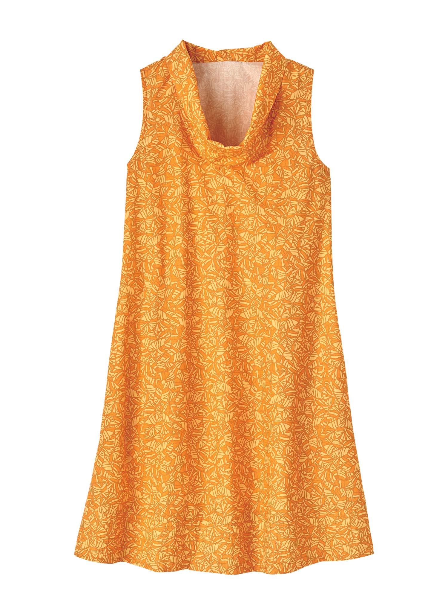 AmeriMark Women's Flowy Funnel Neck Sundress - Lightweight Summer Dress for Beach, Vacation, and Casual Outings