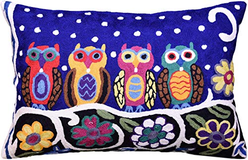 Four Owls Lumbar Pillow Cover