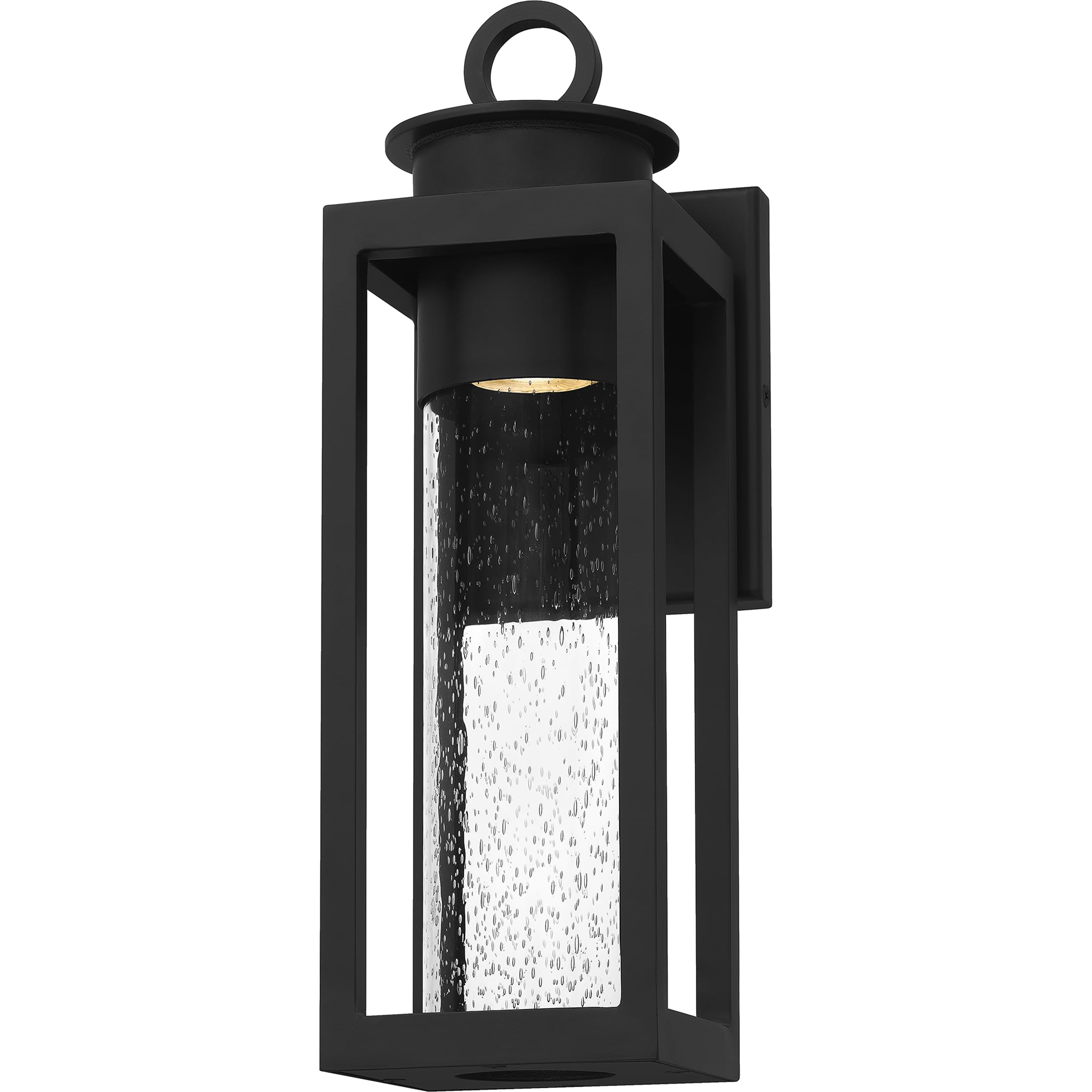 Quoizel Donegal 1-Light Matte Black Outdoor Wall Lantern - Weatherproof Exterior Lighting for Porch, Patio, Garden & Entryway
