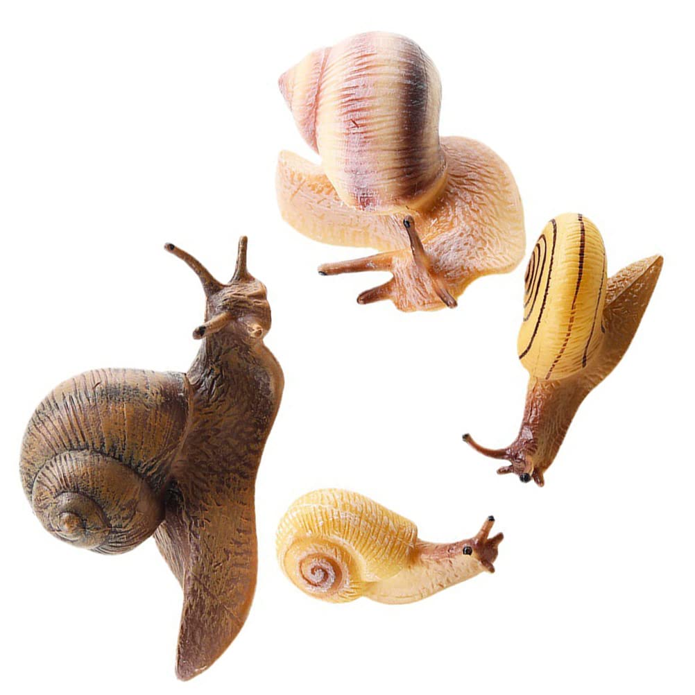 TOYANDONA 4Pcs Educational Snail Toy Set for Kids - Early Learning & Aquarium Decor