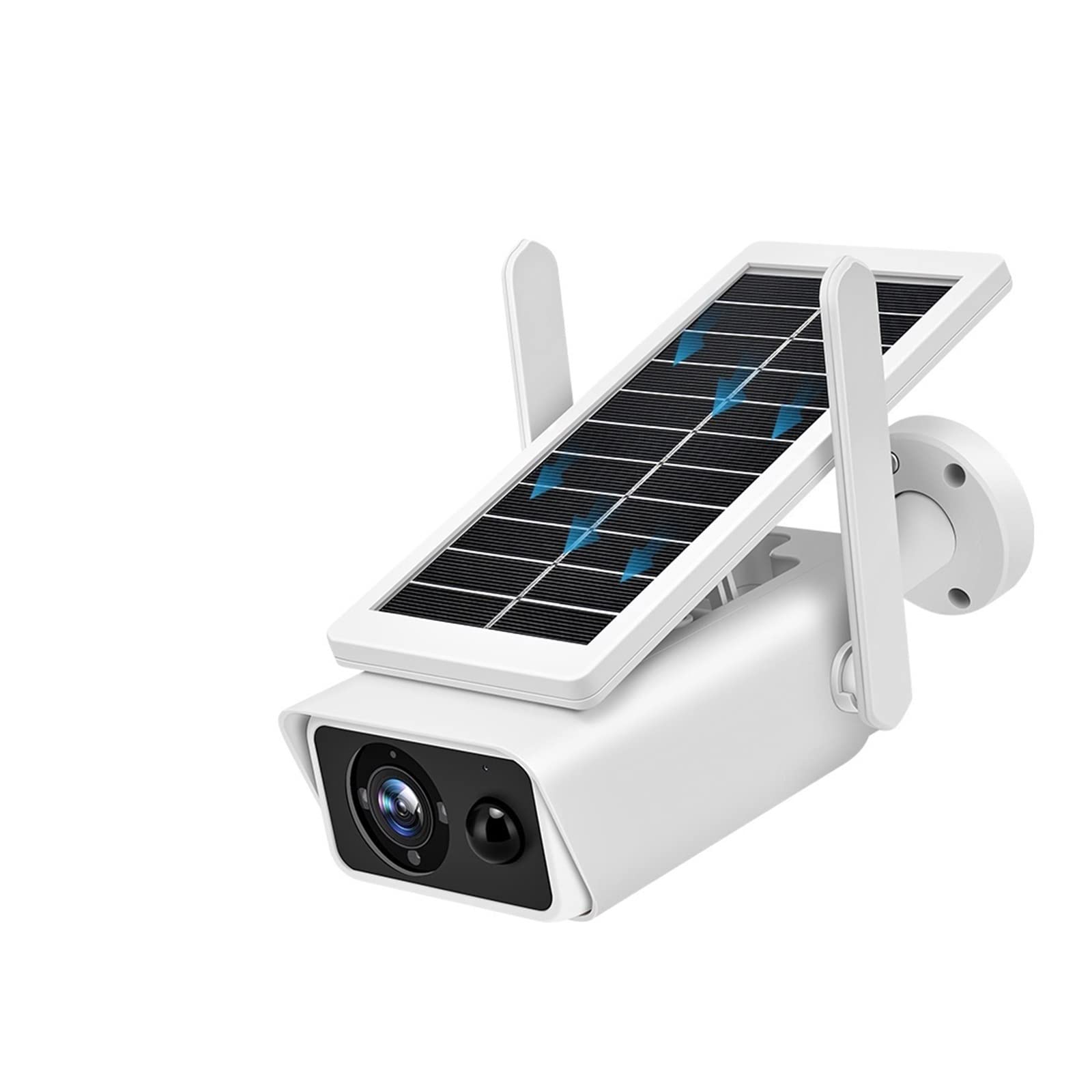 MZZYG 4MP Solar Security Camera - Wireless Outdoor WiFi Surveillance IP Cam with Rechargeable Battery, PIR Human Detection & 32GB Storage - Ideal for Home Security, Backyard Monitoring, and Property Protection