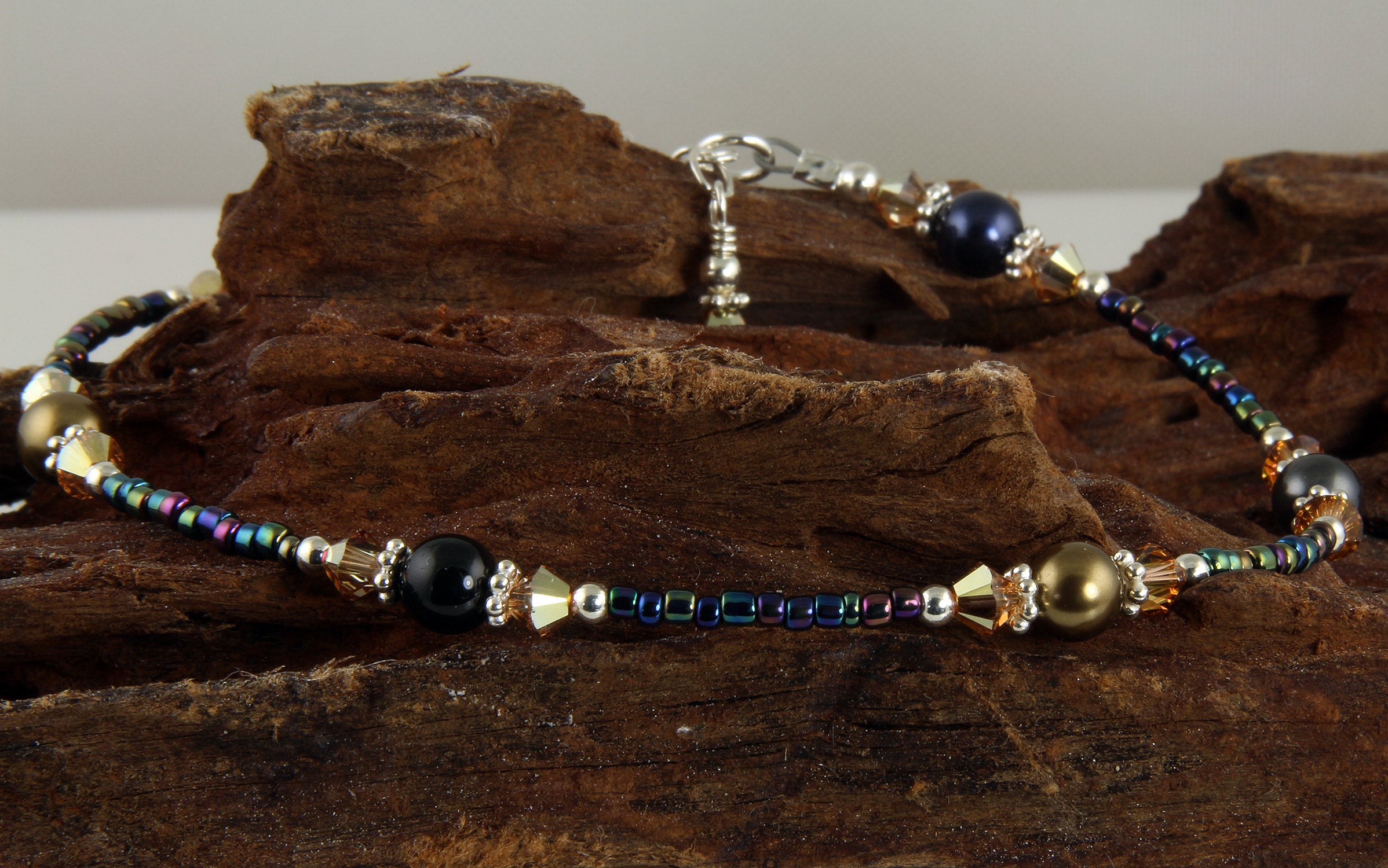Topaz Pearl Beaded Anklet Jewelry - Elegant Handmade Beaded Ankle Bracelet for Women - Perfect for Beach, Wedding & Boho Fashion Accessories