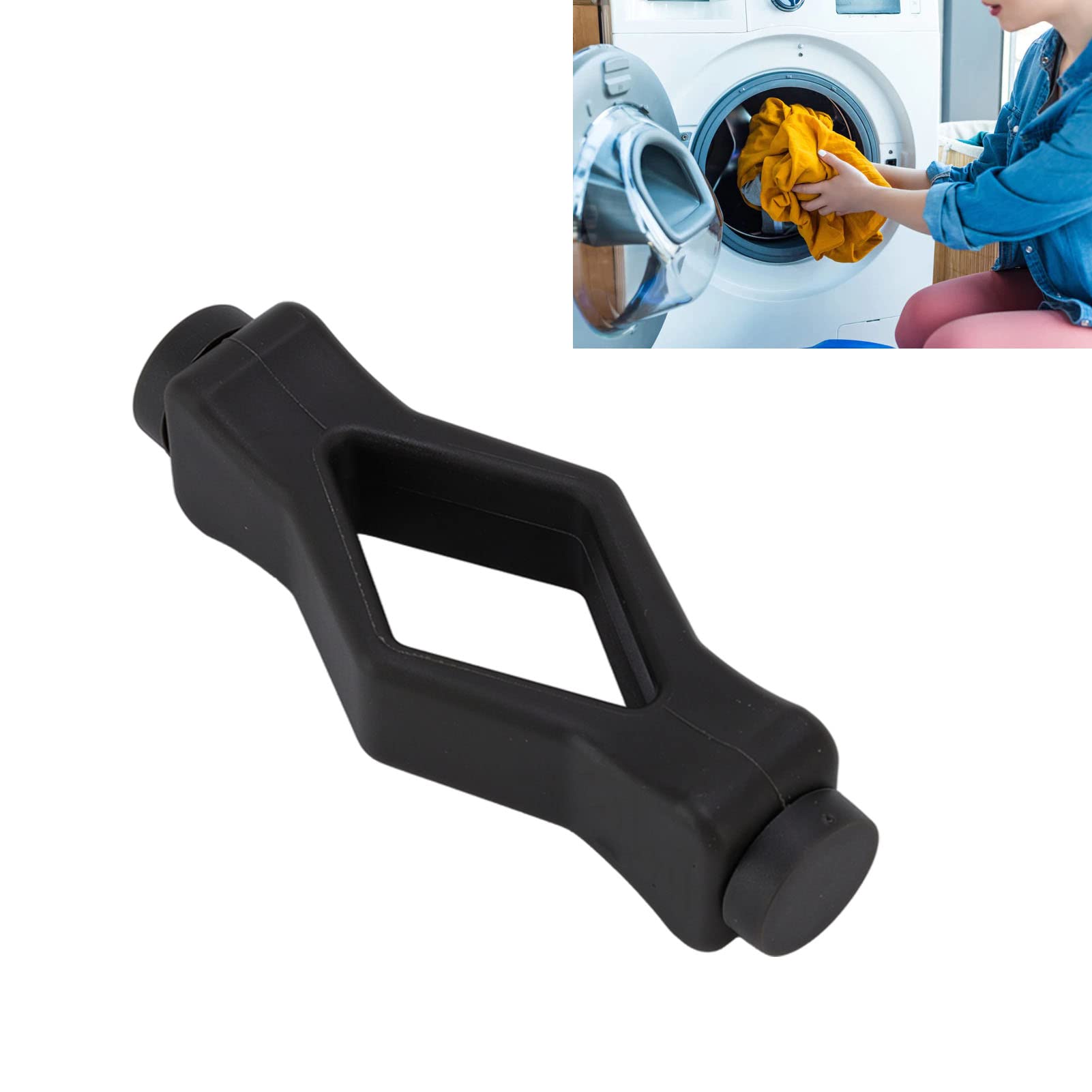 Front Load Washer Door Prop with Strong Magnetic Hold - Universal Washing Machine Door Holder & Ventilation Aid (Black) | Keep Washer Open for Drying & Prevent Mold | Perfect for LG, Samsung, Whirlpool Front-Loading Machines