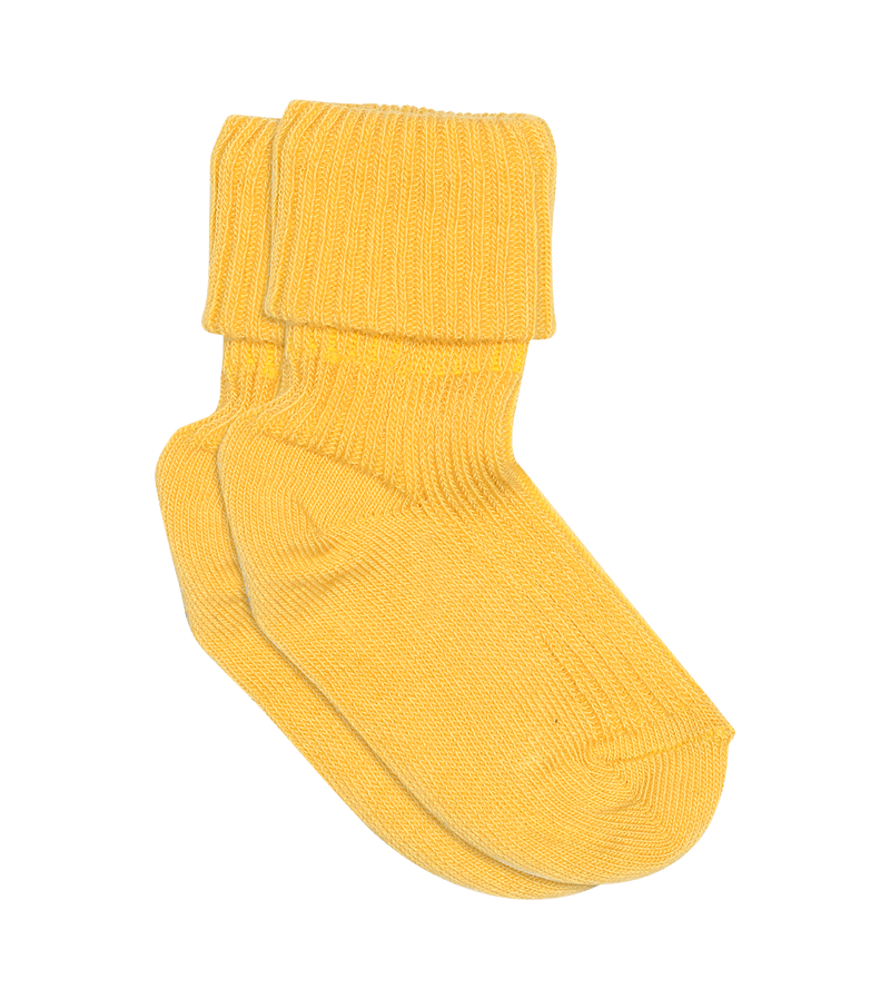 Misted Yellow Cotton Rib Ankle Socks by mp Denmark - Comfortable & Breathable for Women's Casual Wear, Running & Daily Use
