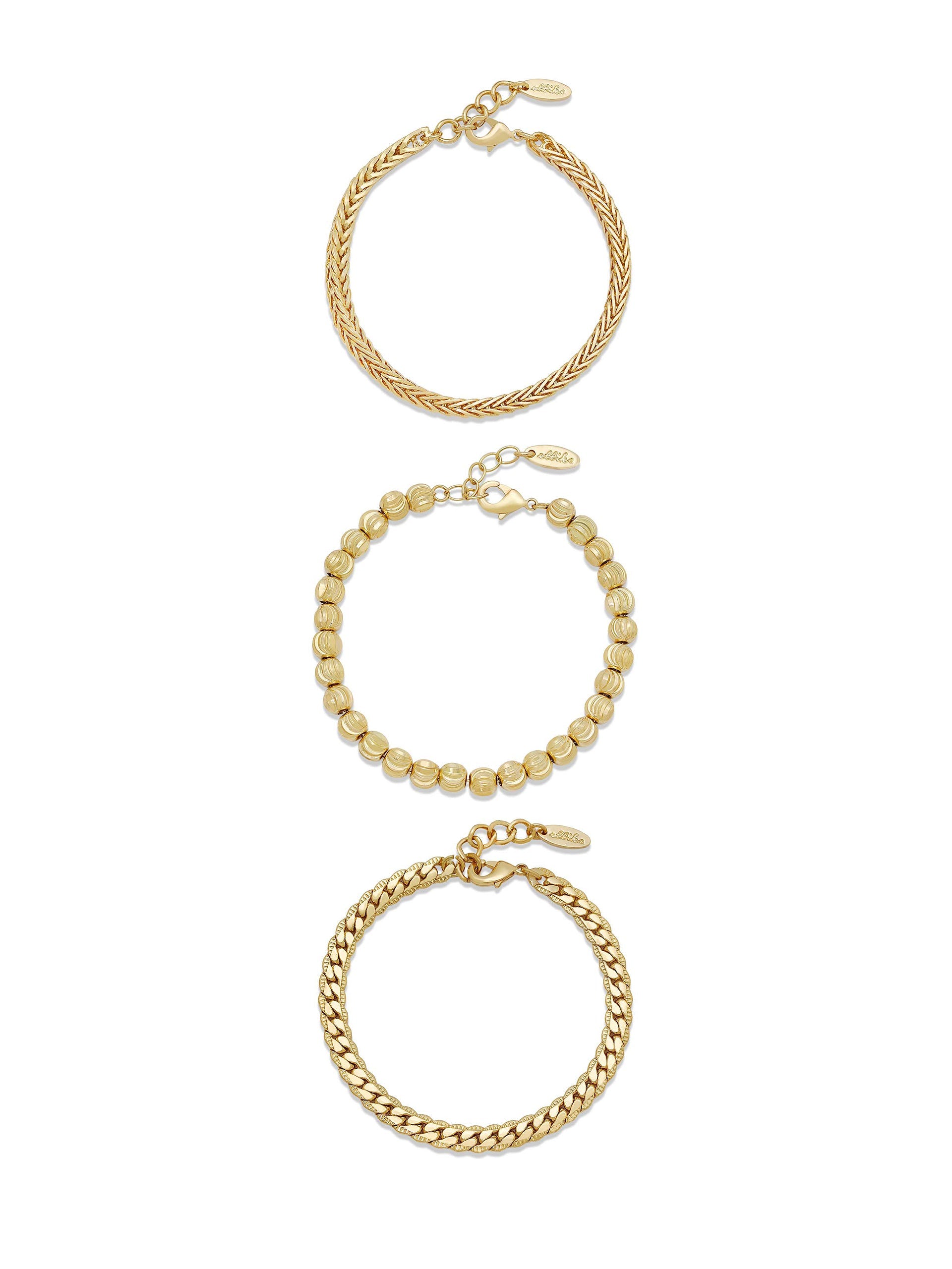 Classical Trio Bracelet Set for Women - Elegant Gold & Silver Jewelry Gift Set - Perfect for Parties, Weddings & Everyday Wear