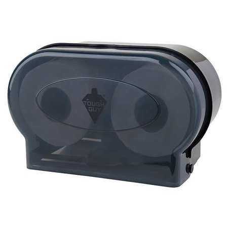 Tough Guy 22LC64 Commercial-Grade Smoke Color Toilet Paper Dispenser - Durable Bathroom Tissue Holder for Restaurants, Offices & Public Restrooms