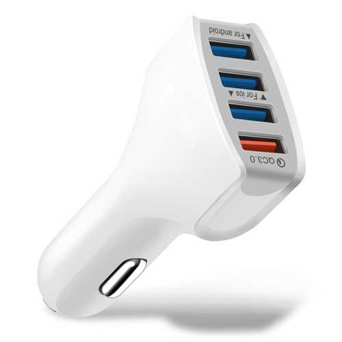 Bakeey 4 Ports QC3.0 Fast Car Charger for iPhone X/8/8 Plus, OnePlus 5T, Xiaomi Redmi 5 Plus, Samsung S8 - Quick Charge for Road Trips & Commuting