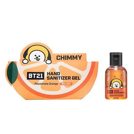 BT21 X OLIVE YOUNG Hand Sanitizer Gel - Chummy Passionate Orange Scent (60ml) | Portable Alcohol-Based Sanitizer for Home, Office & Travel | K-POP BTS Merchandise Gift