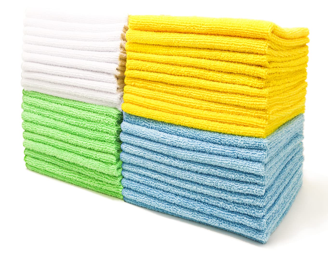 SERENITA Microfiber Cleaning Cloths - 20 Pack Blue, Reusable Kitchen Towels for Dishes, Bathroom, Bathtub & Car Cleaning - Super Absorbent & Lint-Free Cleaning Rags for Home & Auto Detailing