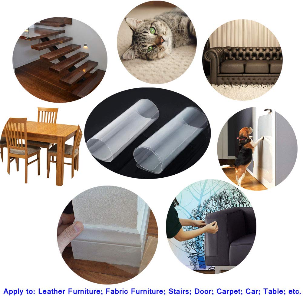 8-Piece Cat Scratch Deterrent Furniture Protectors - 4 X-Large (17