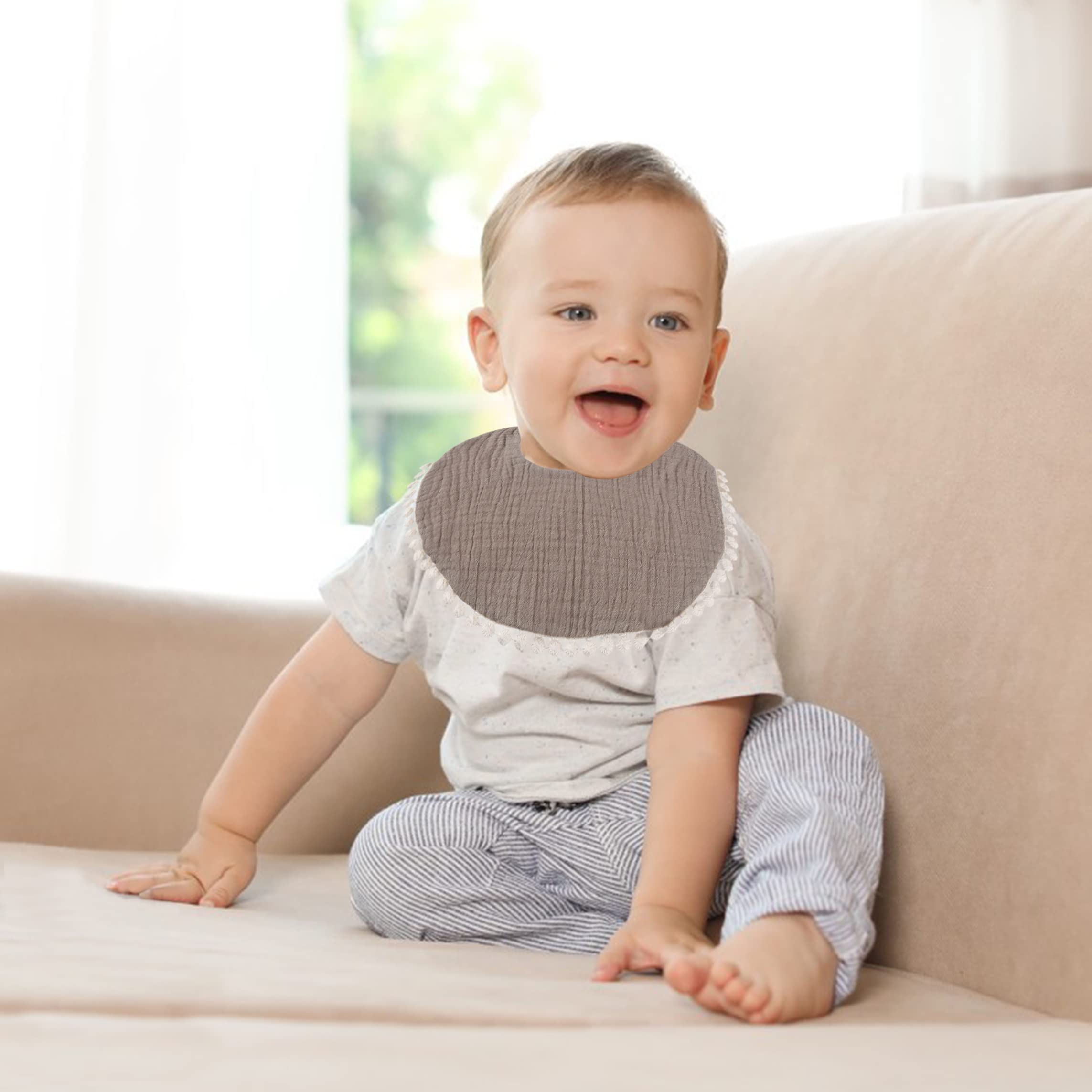 **Baby Bandana Drooling Bibs Set - Soft Muslin Cotton Teething Bibs for Boys & Girls, Newborn & Toddler (Unisex) - Perfect for Feeding, Drool Control & Outfit Protection**