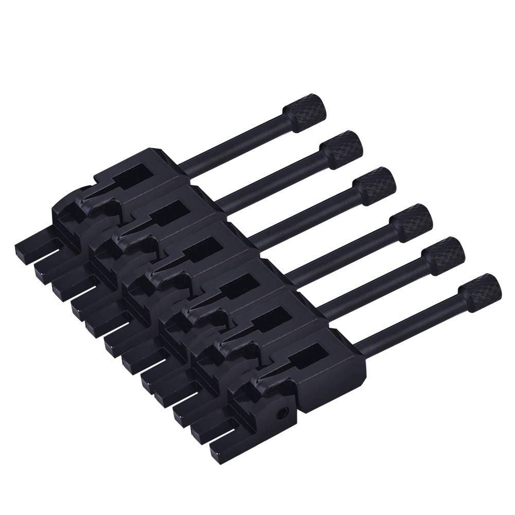 6Pcs High Strength Electric Guitar Tremolo Bridge Saddles Replacement Parts - Black Set for Guitar Repair & Upgrade | Perfect for Rock, Blues & Metal Performances