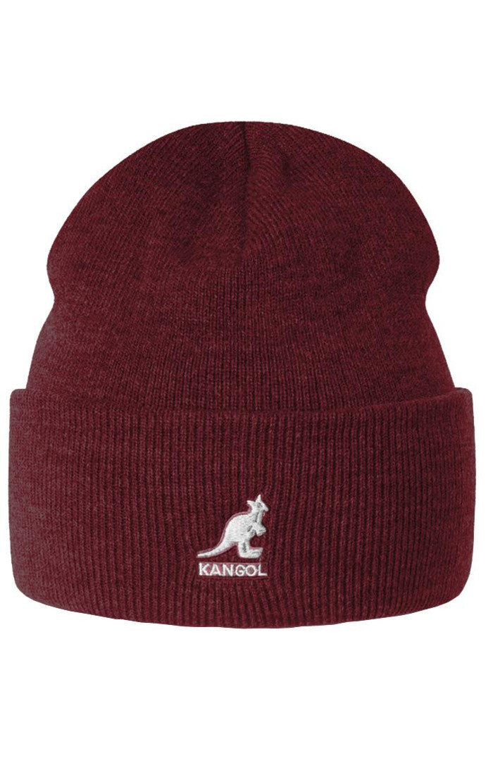 Kangol Acrylic Pull On Beanie Hat for Men & Women - Soft Winter Knit Cap in Classic Vino Color - Perfect for Skiing, Hiking and Cold Weather Outdoor Activities
