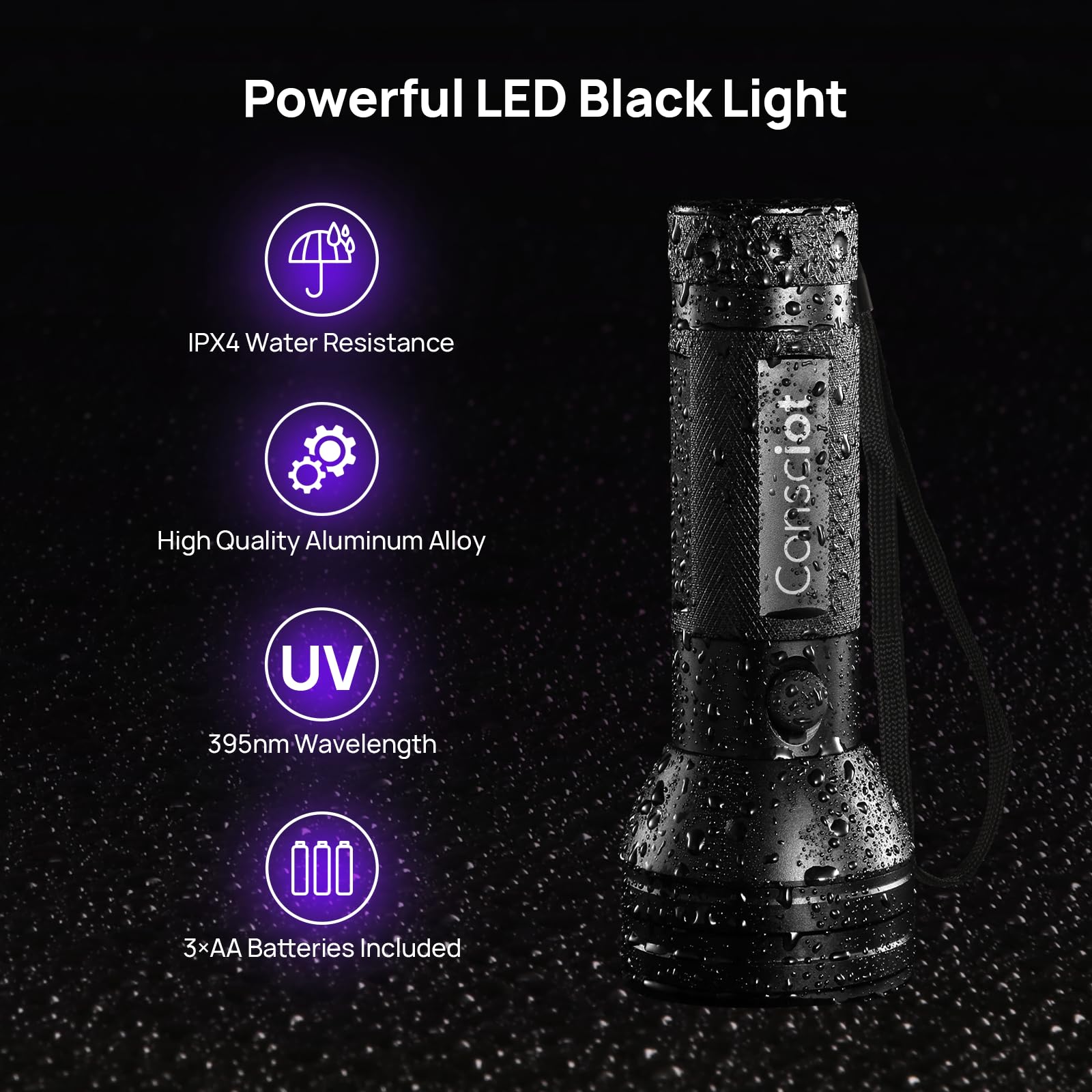 51 LED UV Flashlight Black Light 395nm - Portable Ultraviolet Torch for Detecting Pet Urine, Bed Bugs & Dry Stains | Essential for Pet Owners, Home Inspection & Resin Curing Projects | Works with Odor Eliminators