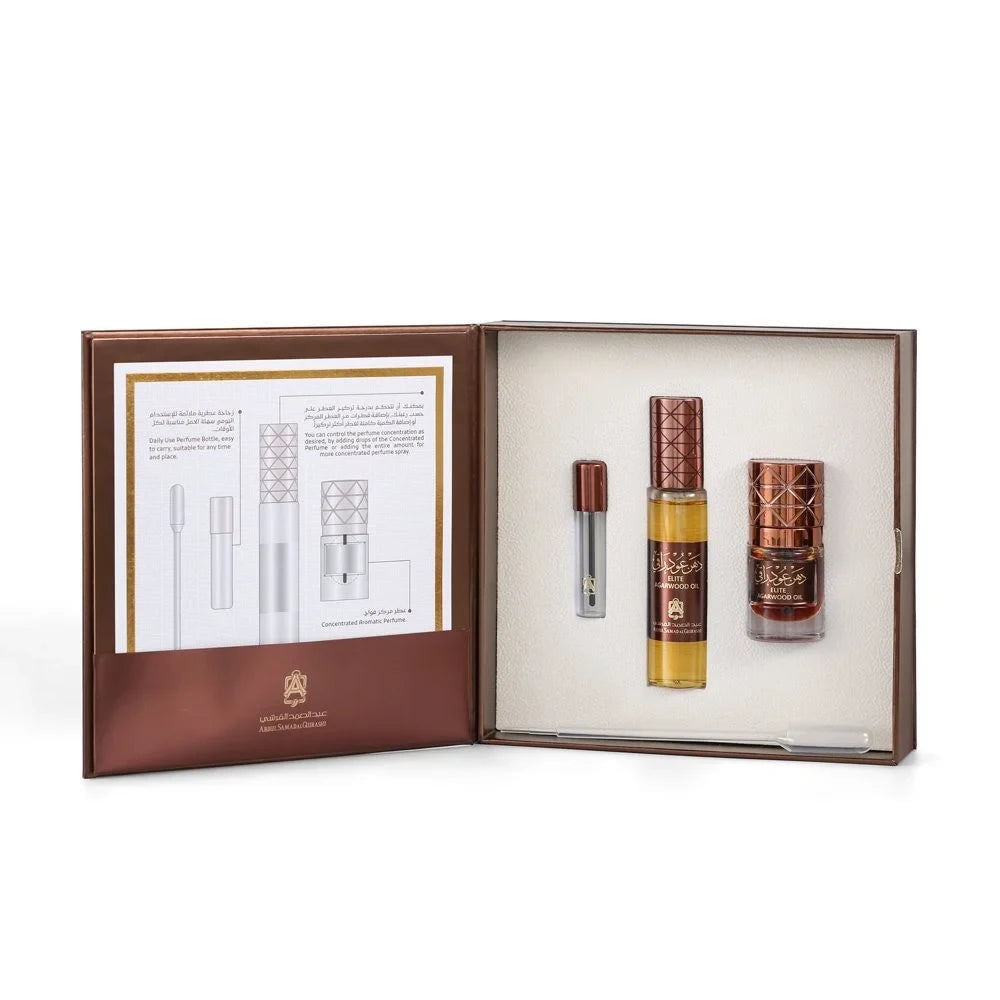 Premium Agarwood Essential Oil 6ml + Perfume Spray 30ml - Luxury Scent for Aromatherapy, Meditation & Special Occasions