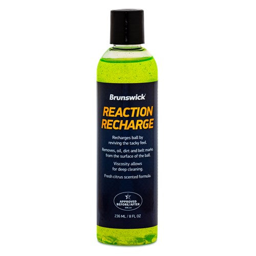 Brunswick Reaction Recharge 8 oz Bowling Ball Cleaner - Removes Oil & Dirt, Extends Ball Life - Perfect for League Play & Practice Sessions