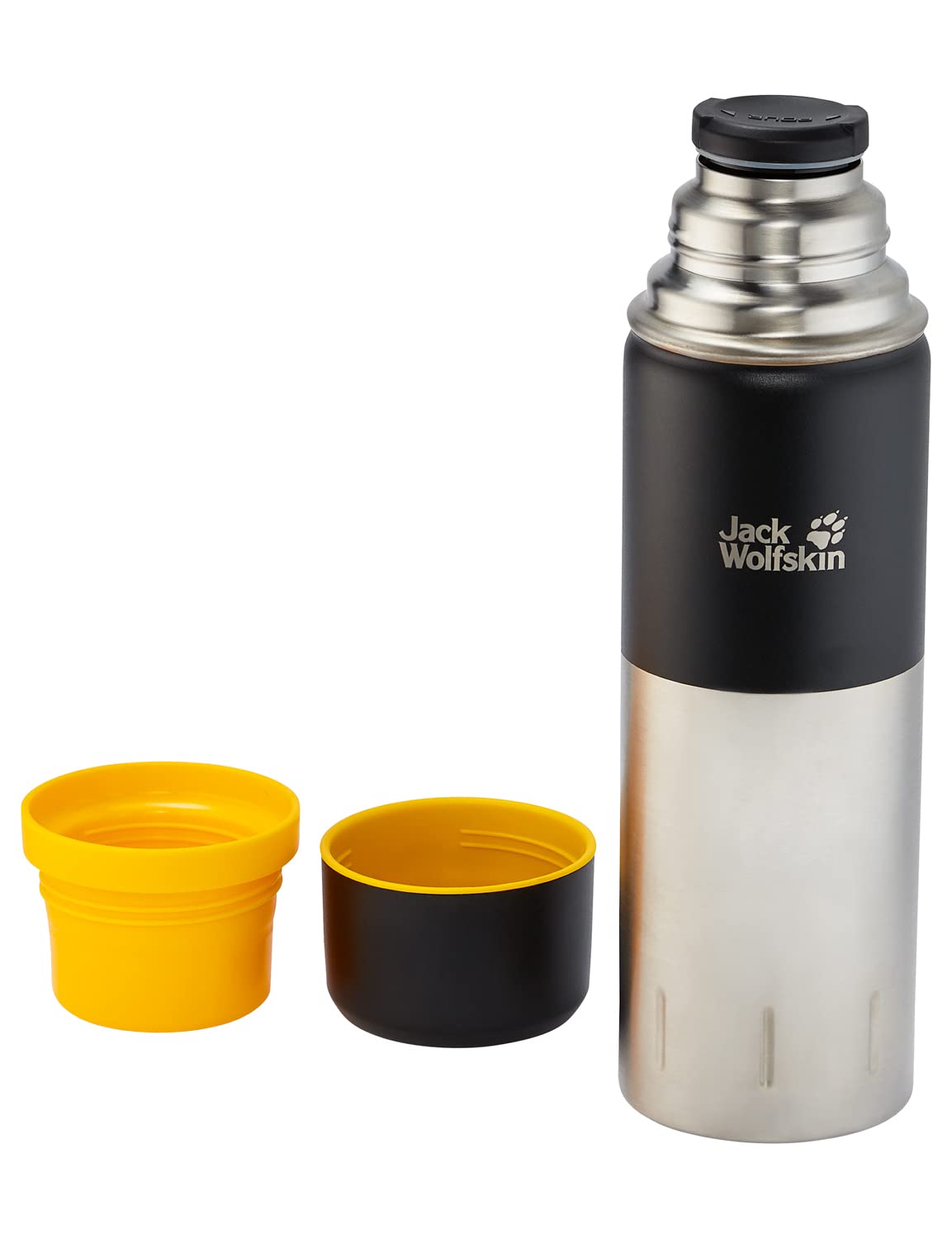 Jack Wolfskin Insulated Stainless Steel Vacuum Flask - 20oz Leakproof Water Bottle for Hiking, Camping & Outdoor Adventures