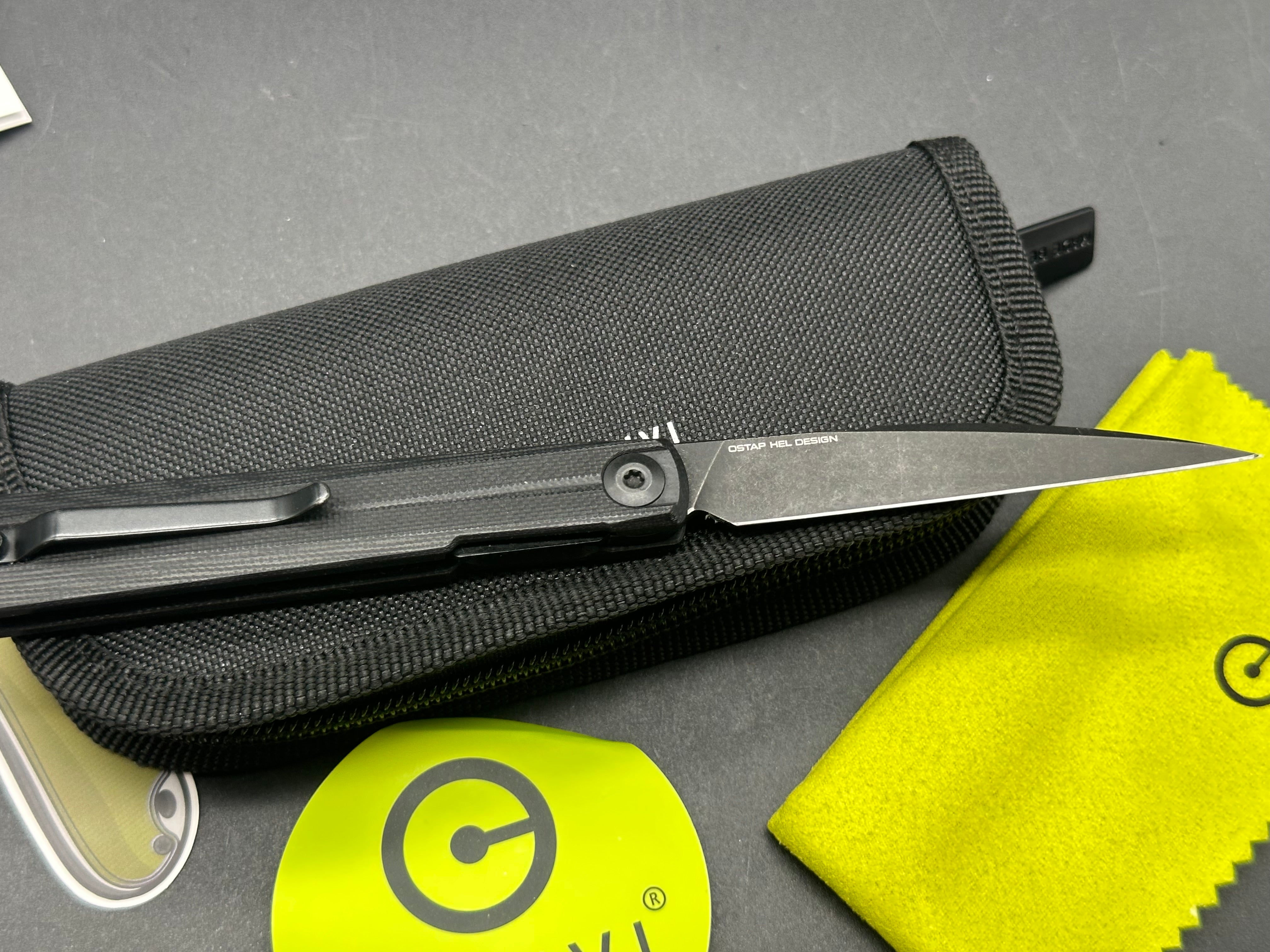 CIVIVI Clavi Liner Lock Folding Knife - Black G10 Handle, 2.34