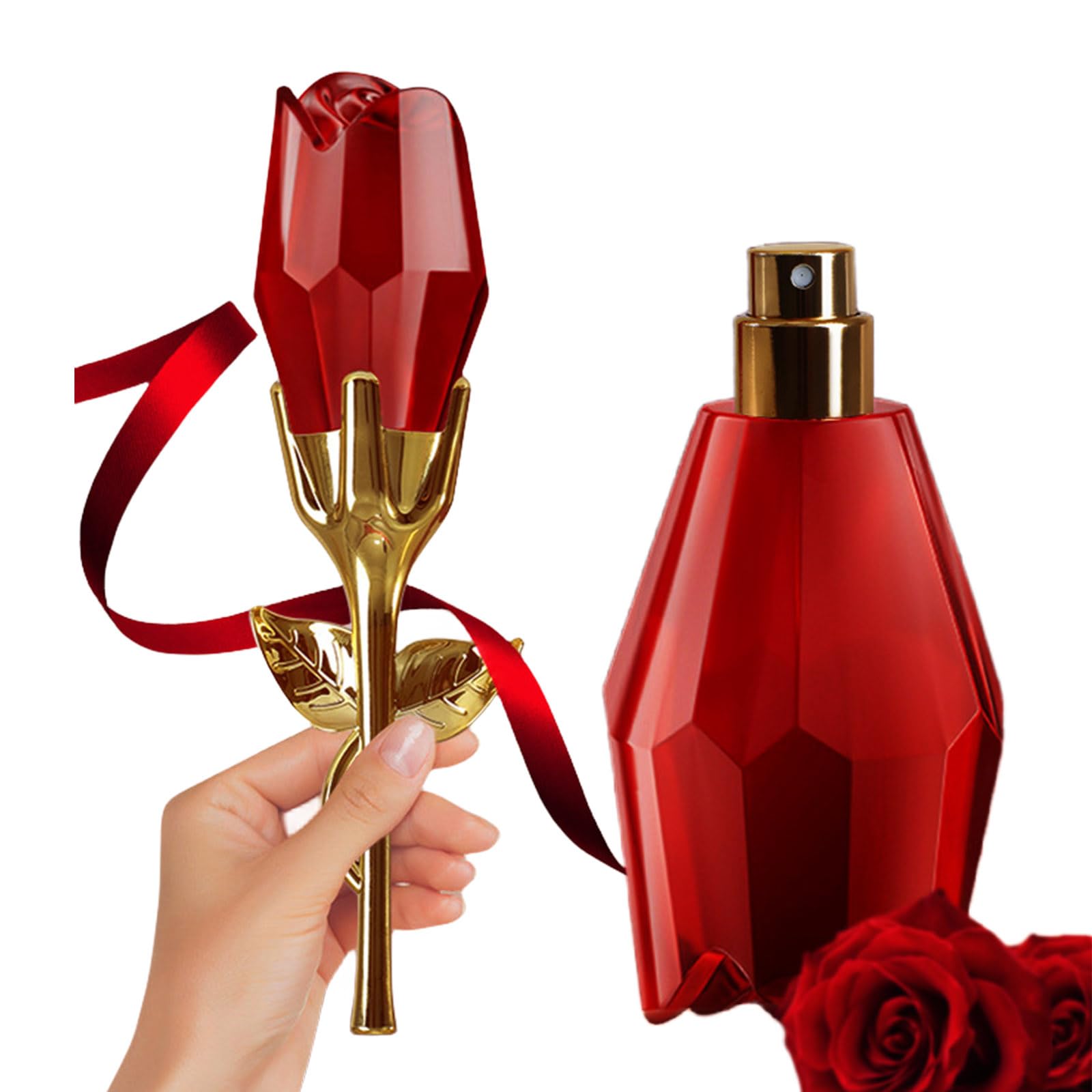 Long Lasting Red Rose Perfume for Women - Eau De Parfum with Musk, Rose, Honey & Wine Notes | 50ml Floral Fragrance Oil | Perfect for Date Night, Office & Special Occasions