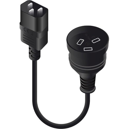 Alogic Standard Power Cord 230V AC10A for Computer, Server, UPS - 15cm Black Power Cable - Australia Plug - Perfect for Office Equipment & Home Electronics