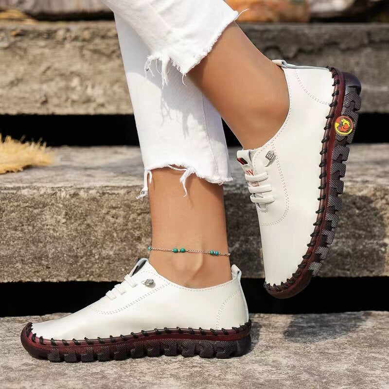 Women's Vulcanized PU Leather Sneakers - Comfortable & Stylish Casual Shoes for Walking, Running & Everyday Wear
