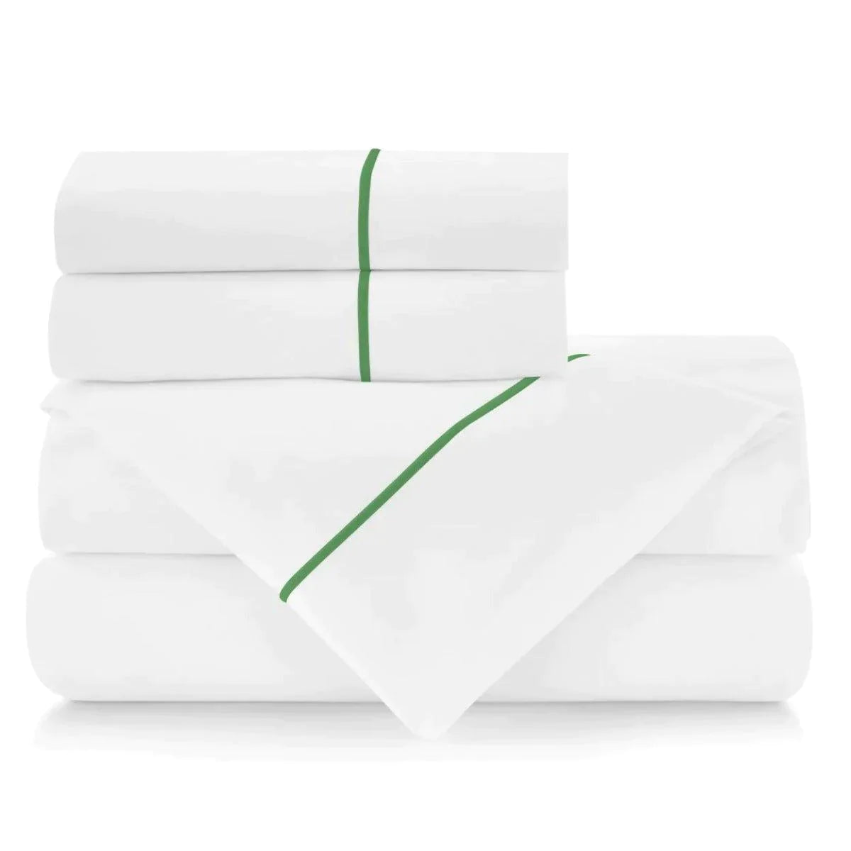 Luxury Embroidered Percale Cotton Sheet Set - 100% Breathable & Soft Bedding for Master Bedroom, Guest Room & Hotel Use