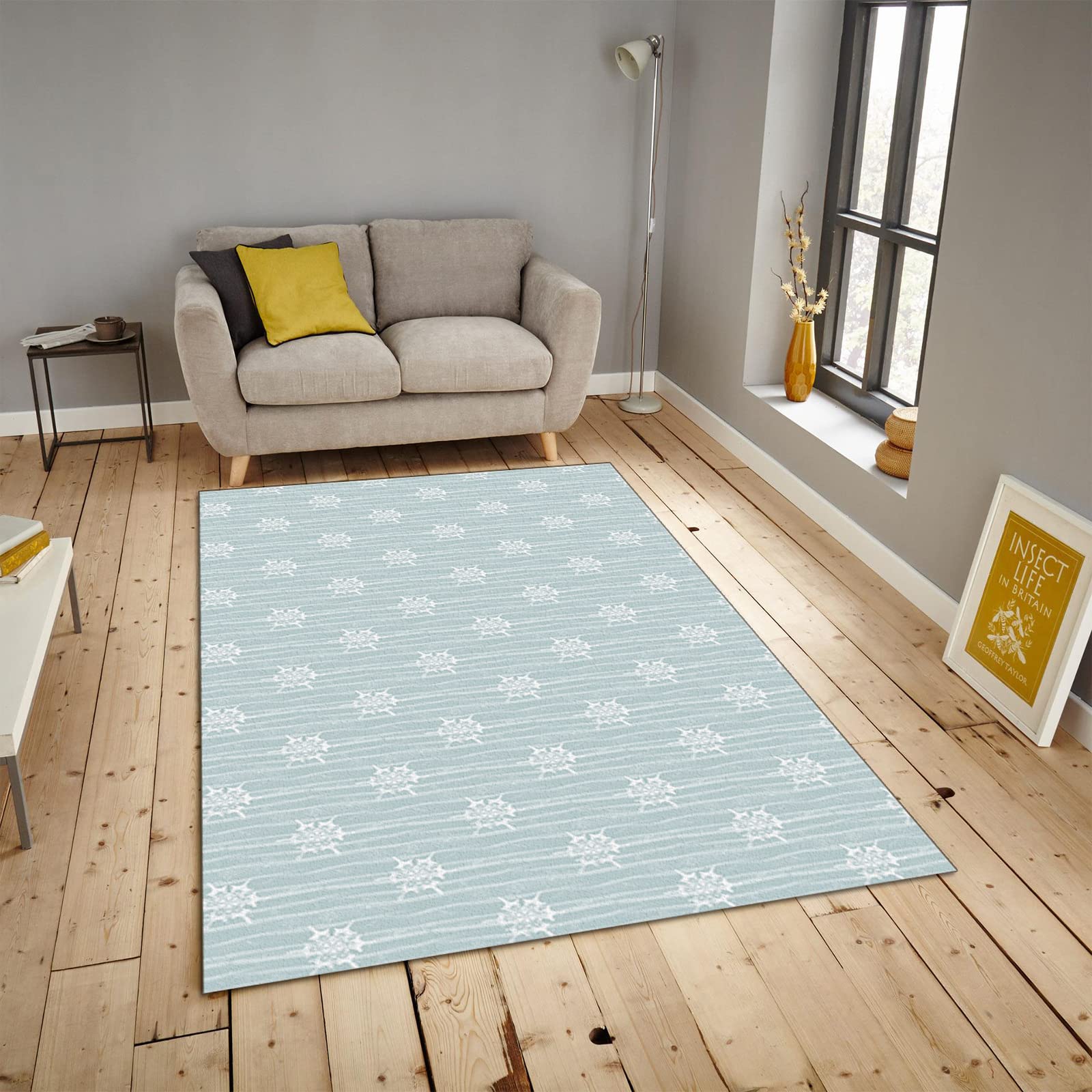 Modern Minimalist Area Rugs - Non-Slip Soft Comfortable Decorative Rugs for Living Room Bedroom Office Study - 5x6ft Home Decor Accent Rug - Perfect for Cozy Spaces, Home Staging & Interior Design