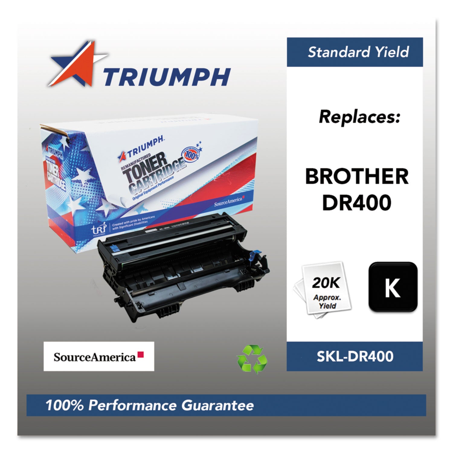 751000NSH0123 Remanufactured DR400 Drum Unit - 20,000 Page Yield, Black Toner Cartridge | Compatible with [Printer Models] | Ideal for Office Printing & High-Volume Documents