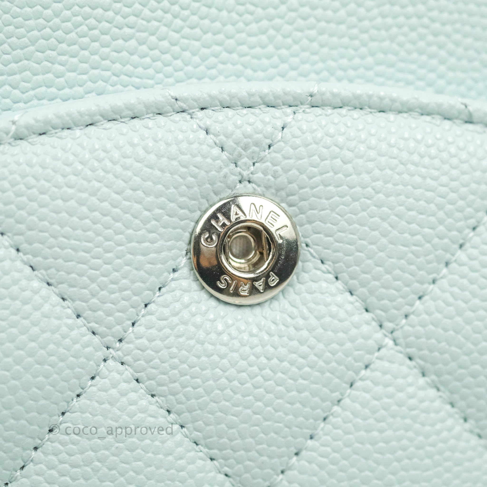 Chanel Classic M/L Medium Double Flap Bag in Blue Caviar Leather with Silver Hardware 21K Collection - Perfect for Luxury Fashion, Evening Events & Gift Giving