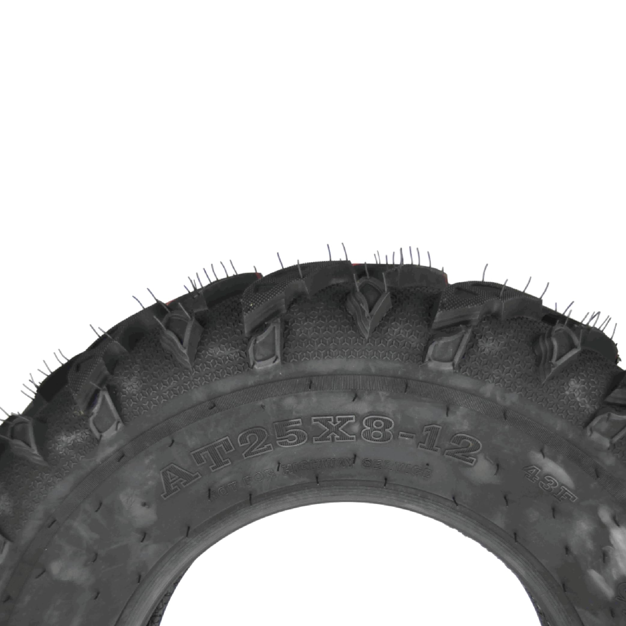 MASSFX Grinder 25x8-12 Front ATV Tire - 6-Ply Heavy Duty, Chip & Tear Resistant, Micro Tread Technology for Soft & Hard Terrain - Perfect for Off-Road Trails, Mud Riding & All-Terrain Adventures