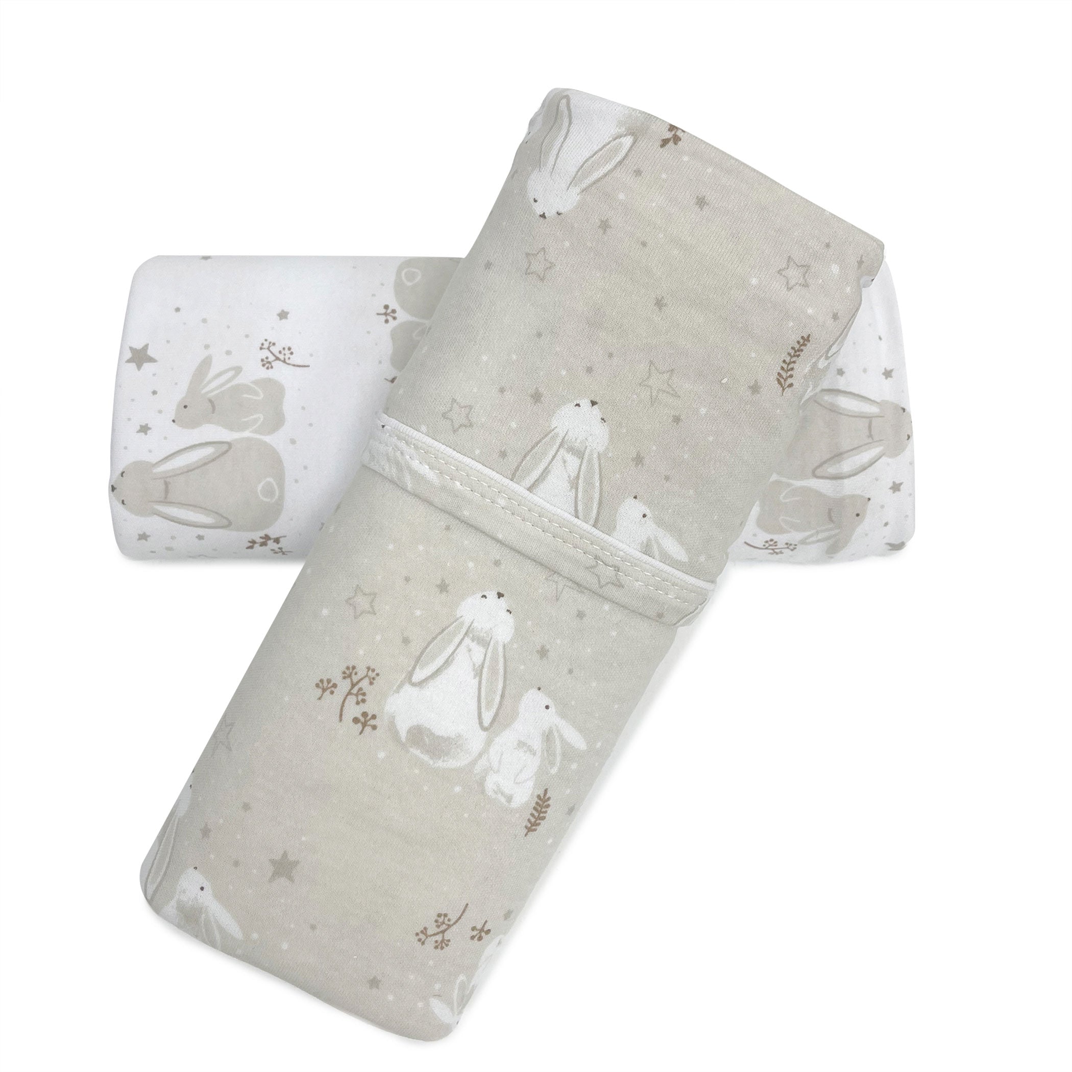 Bunny Dreams 2-Pack Soft Jersey Baby Swaddle Wraps - Cozy & Breathable for Newborns - Perfect for Sleeping, Swaddling, and Nursery Time