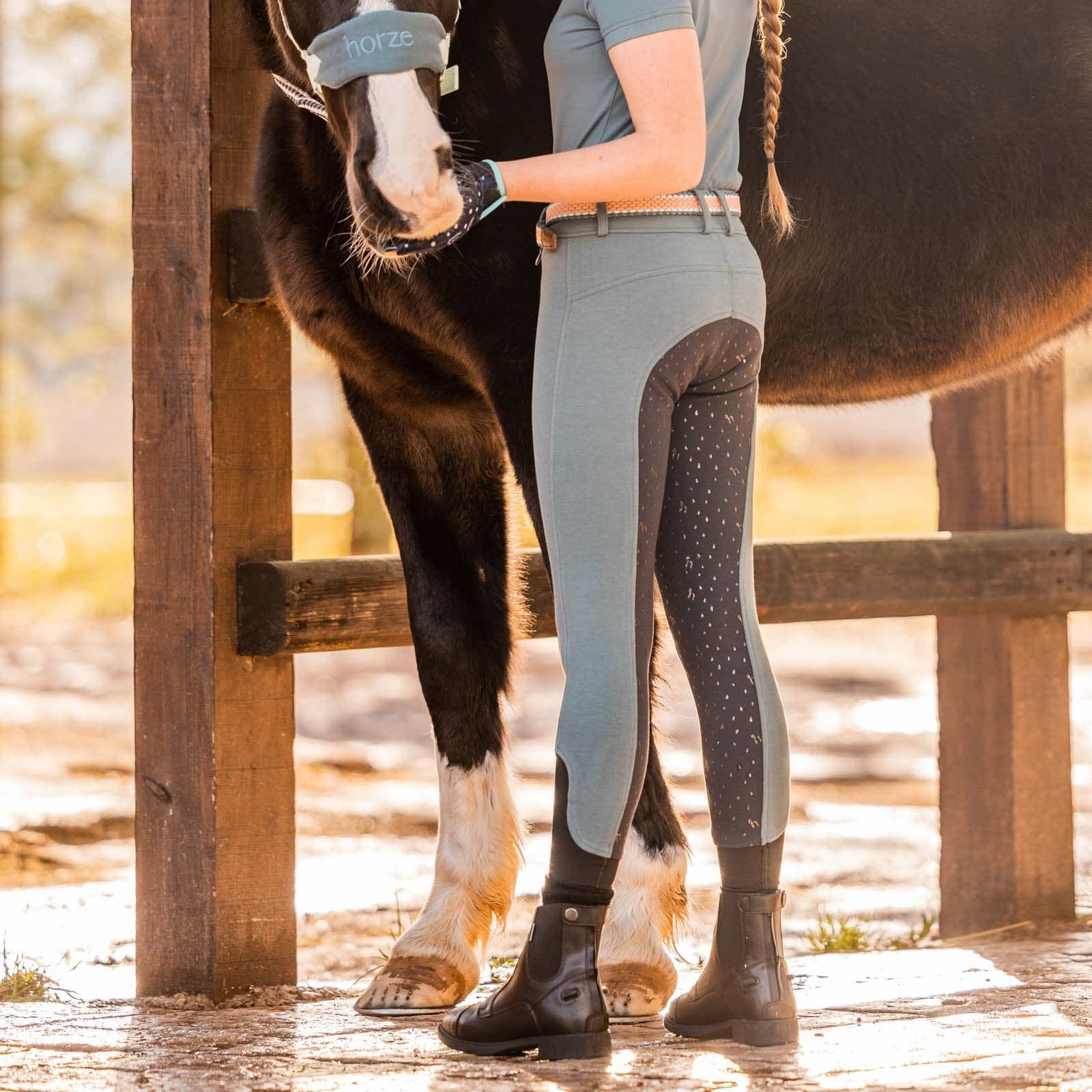 HORZE Samara Kids Full Seat Breeches - Comfortable Equestrian Riding Pants for Girls & Boys - Perfect for Horseback Riding Lessons & Competitions