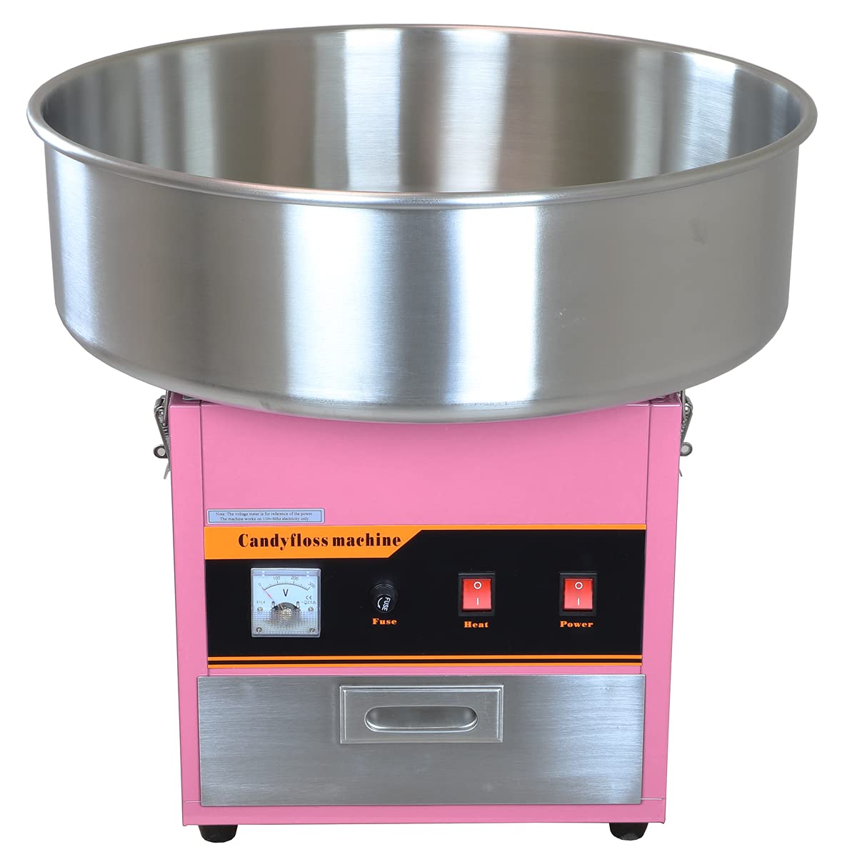 Commercial Cotton Candy Machine for Parties - Large Pink Candy Floss Maker for Events, Carnivals & Home Use