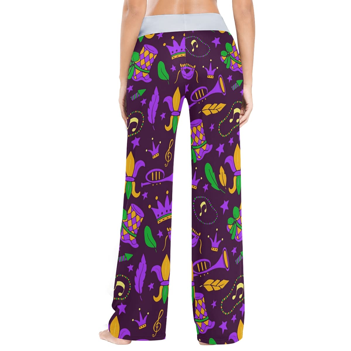 Women's Loose Casual Comfy Pajama Pants with Drawstring - Wide Leg Palazzo Lounge Pants for Sleep, Yoga & Home Relaxation