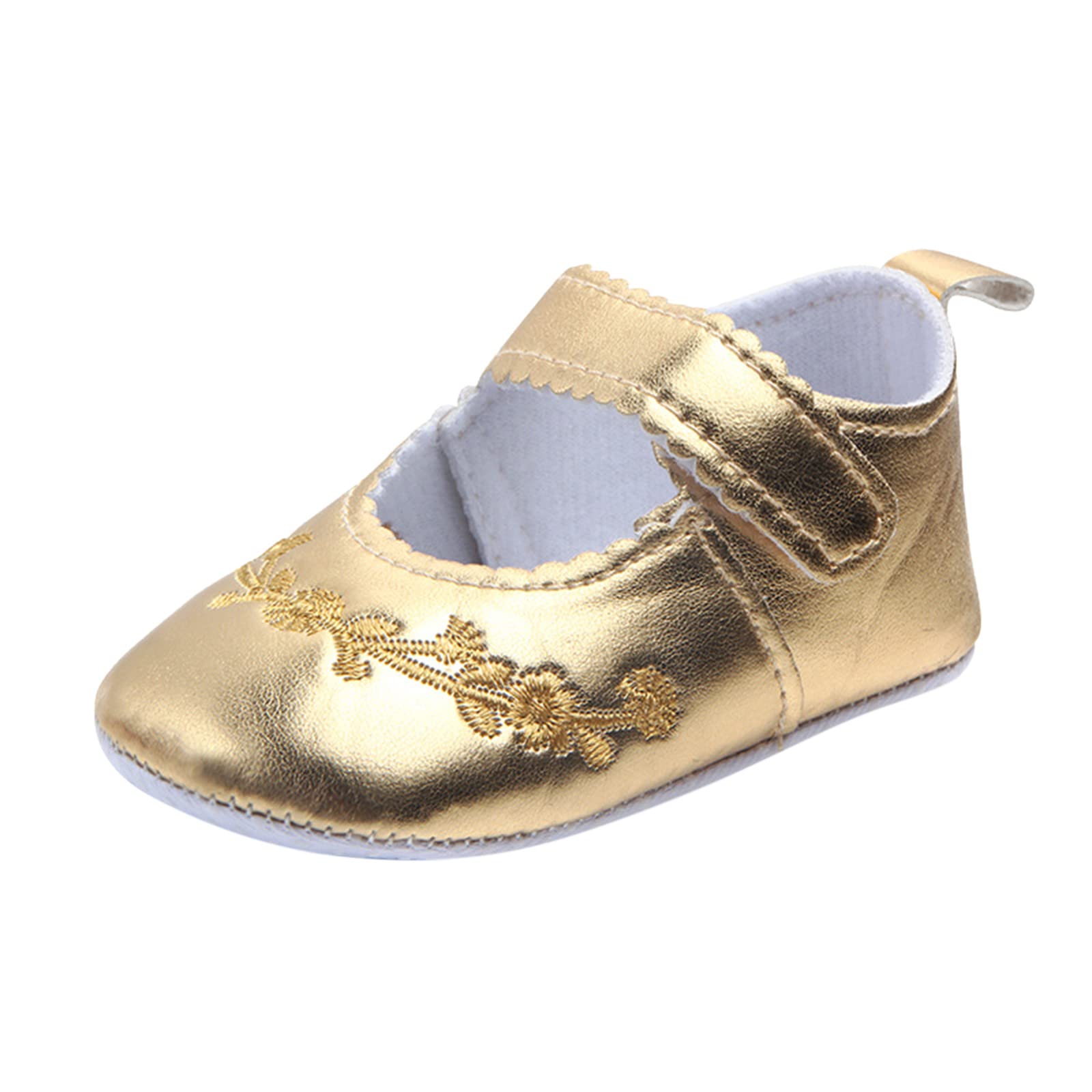 **Soft Princess Baby Shoes for Boys & Girls - Gold Toddler Walkers (12-15 Months) - Perfect for First Steps, Parties & Special Occasions**