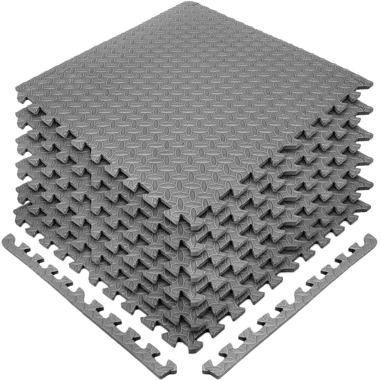 Sivan EVA Foam Interlocking Puzzle Exercise Mat - Non-Slip Floor Tiles for Home Gym, Yoga, Kids Playroom & Workout Areas - 24