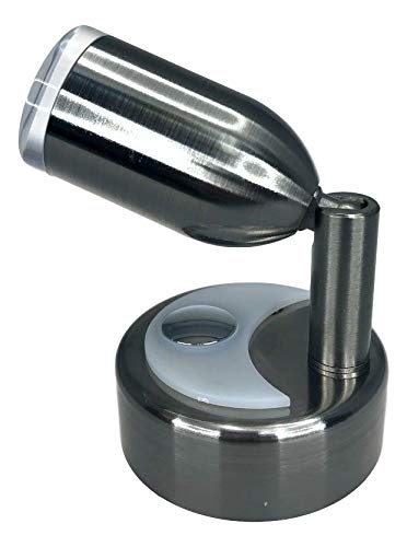 Pactrade Marine Boat RV Auto LED Reading Light - Adjustable Swivel Neck, Warm White, 10-15V 2W, Touch Switch, Non-Magnetic, Satin Nickel Aluminum - Perfect for Night Reading, Cabin Lighting & Vehicle Interiors