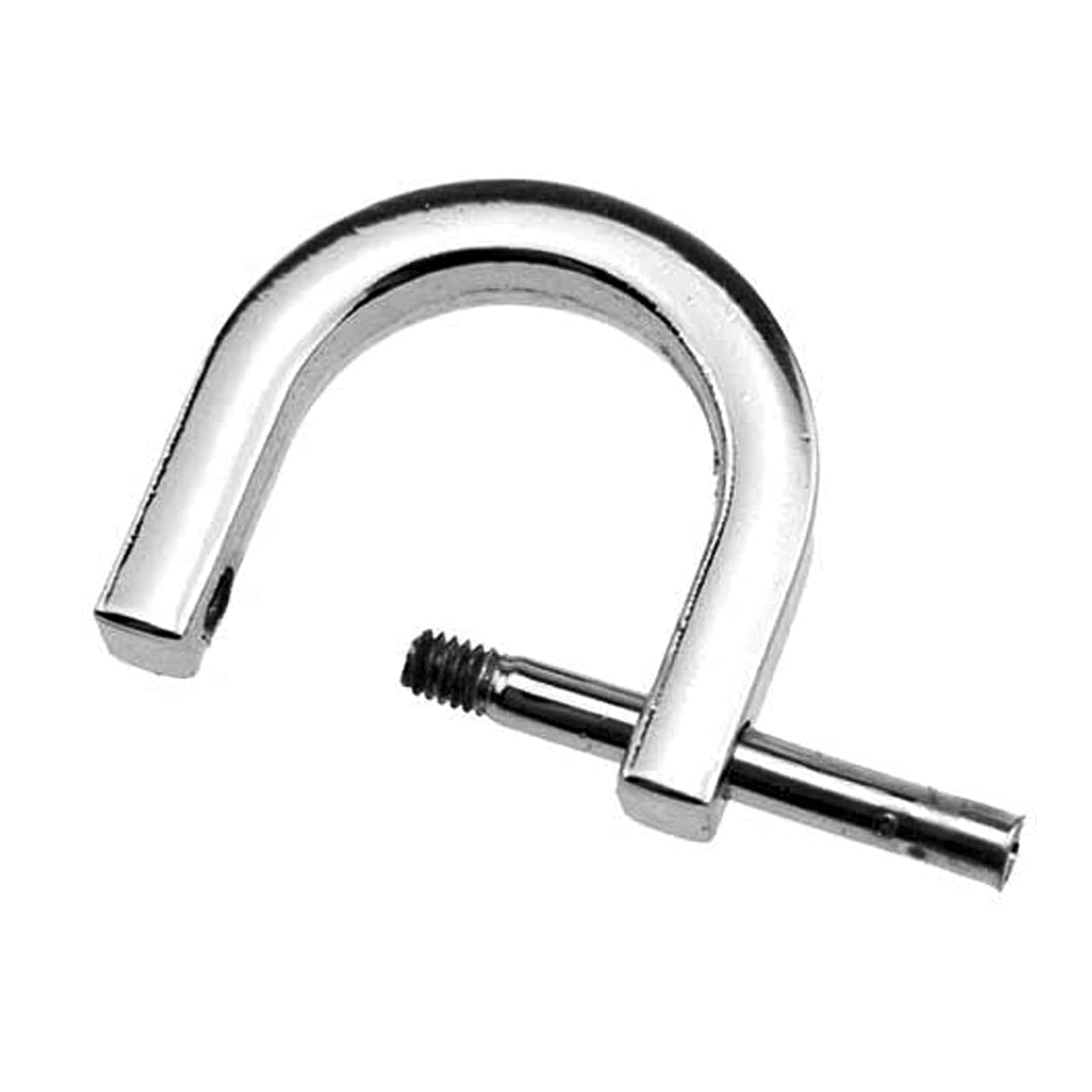 6-Piece 1/2 Inch Silver Metal D-Rings with Screw Closure - U-Shaped Dee Rings for Keychains, Leather Craft, Purse Repair & DIY Projects - Perfect for Belts, Dog Collars, and Bag Hardware Replacement