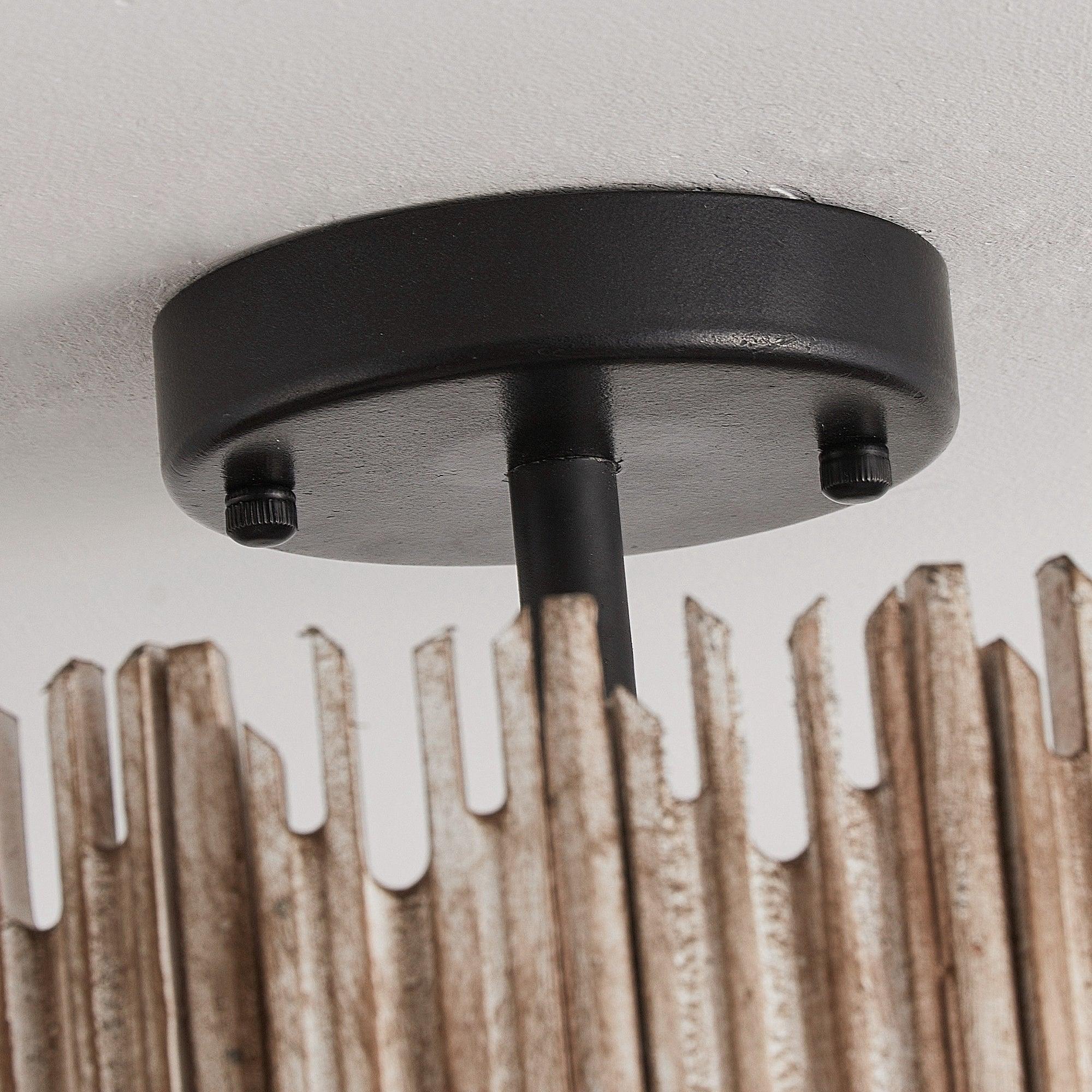 3-Light Farmhouse LED Ceiling Light Fixture - Modern Rustic Chandelier for Kitchen, Dining Room & Bedroom Lighting