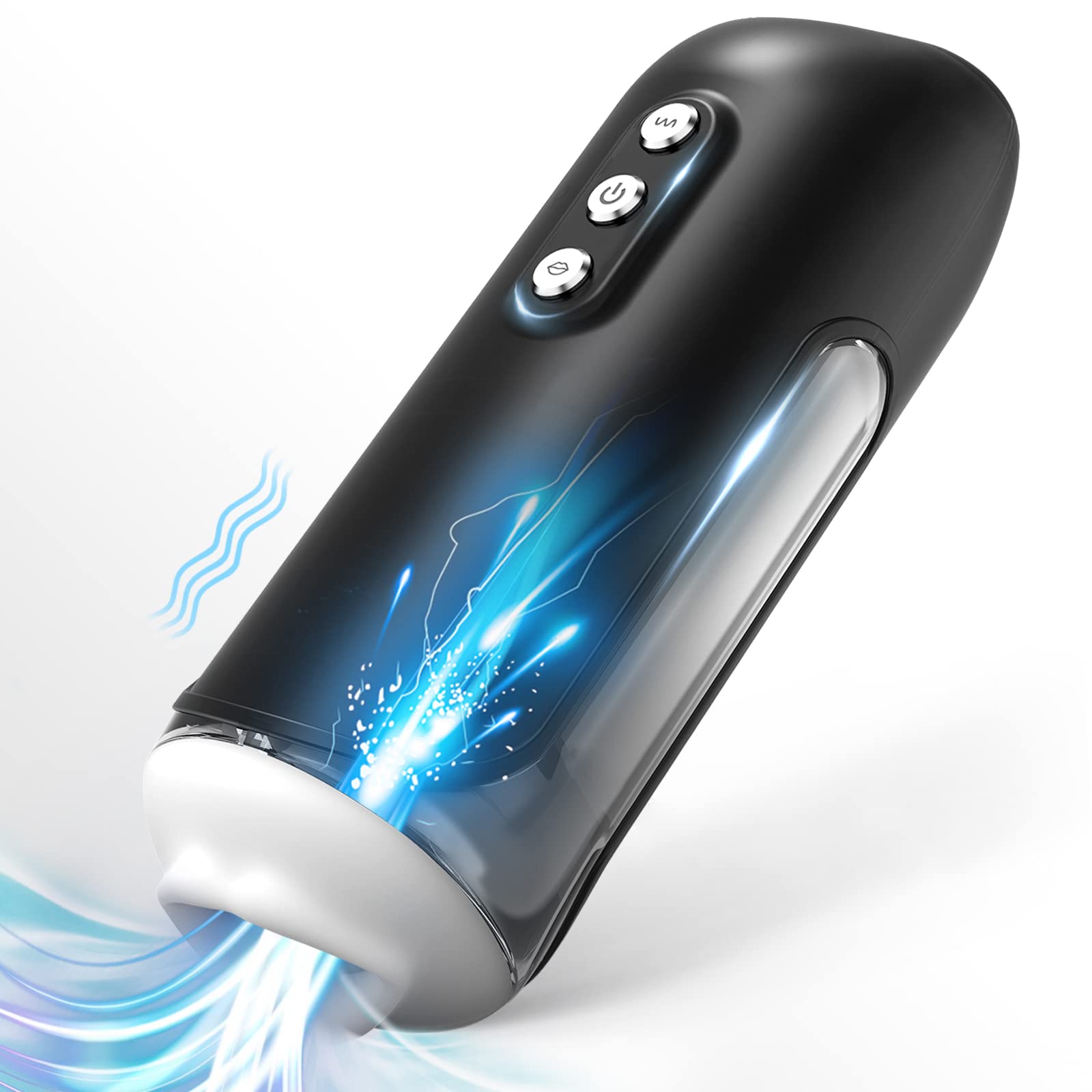 Best Automatic Male Masturbator Cup - 5 Suction & 5 Vibration Modes - Realistic 3D Textured Vagina Oral Sex Toy for Men - Electric Penis Stimulator for Solo Pleasure - Perfect for Travel & Discreet Use at Home